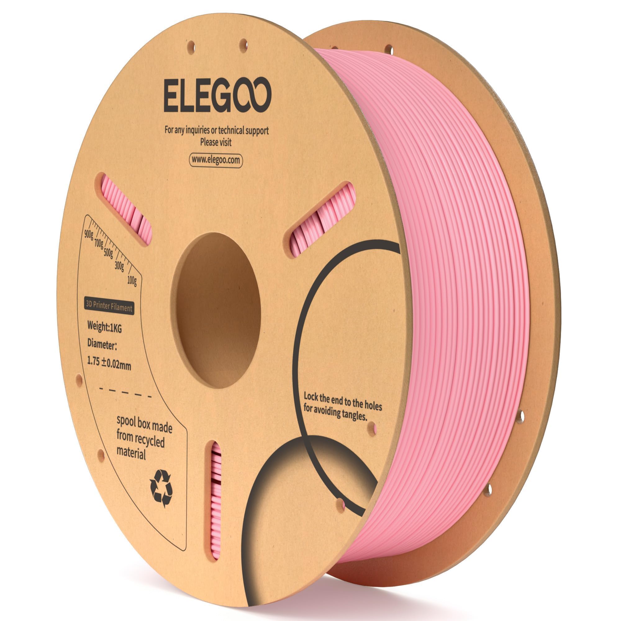 Filamento Para Impresora 3d Elegoo Pla De 1,75 Mm, Color Rosa, 1 Kg - Venta Internacional.