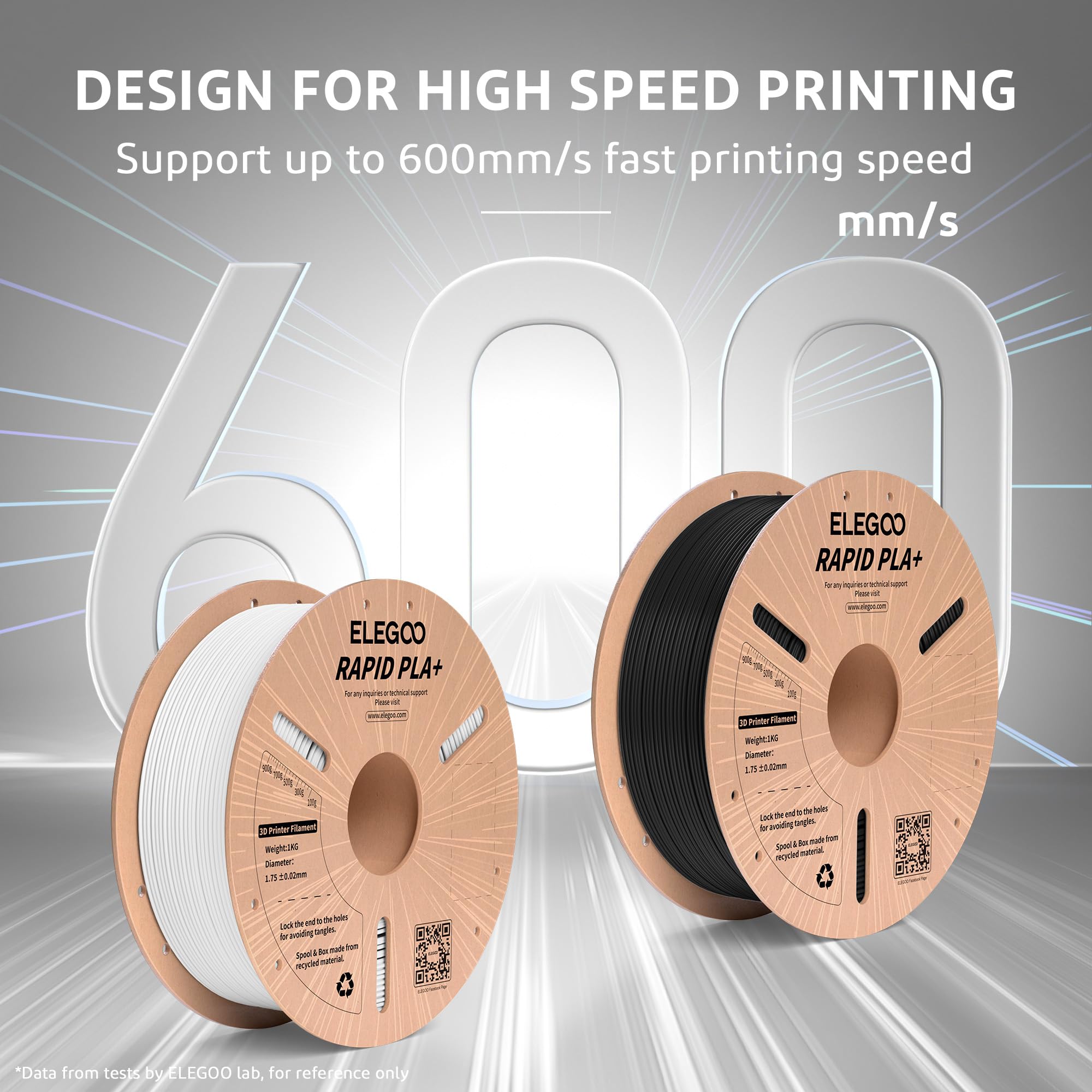 Foto 3 pulgar | Filamento Para Impresora 3d Elegoo Rapid Pla Plus, 1,75 Mm, Blanco, 2 Kg - Venta Internacional.