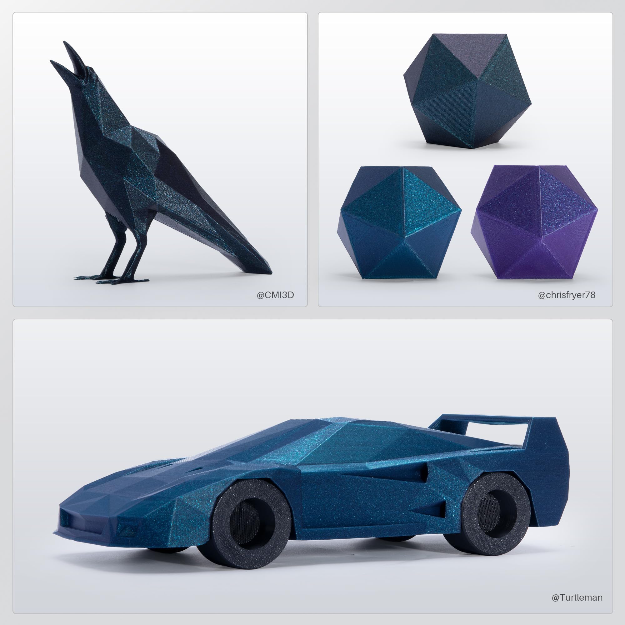 Foto 7 | Filamento Para Impresora 3d Elegoo Pla De 1,75 Mm Galaxy Peacock Blue, 1 Kg - Venta Internacional.