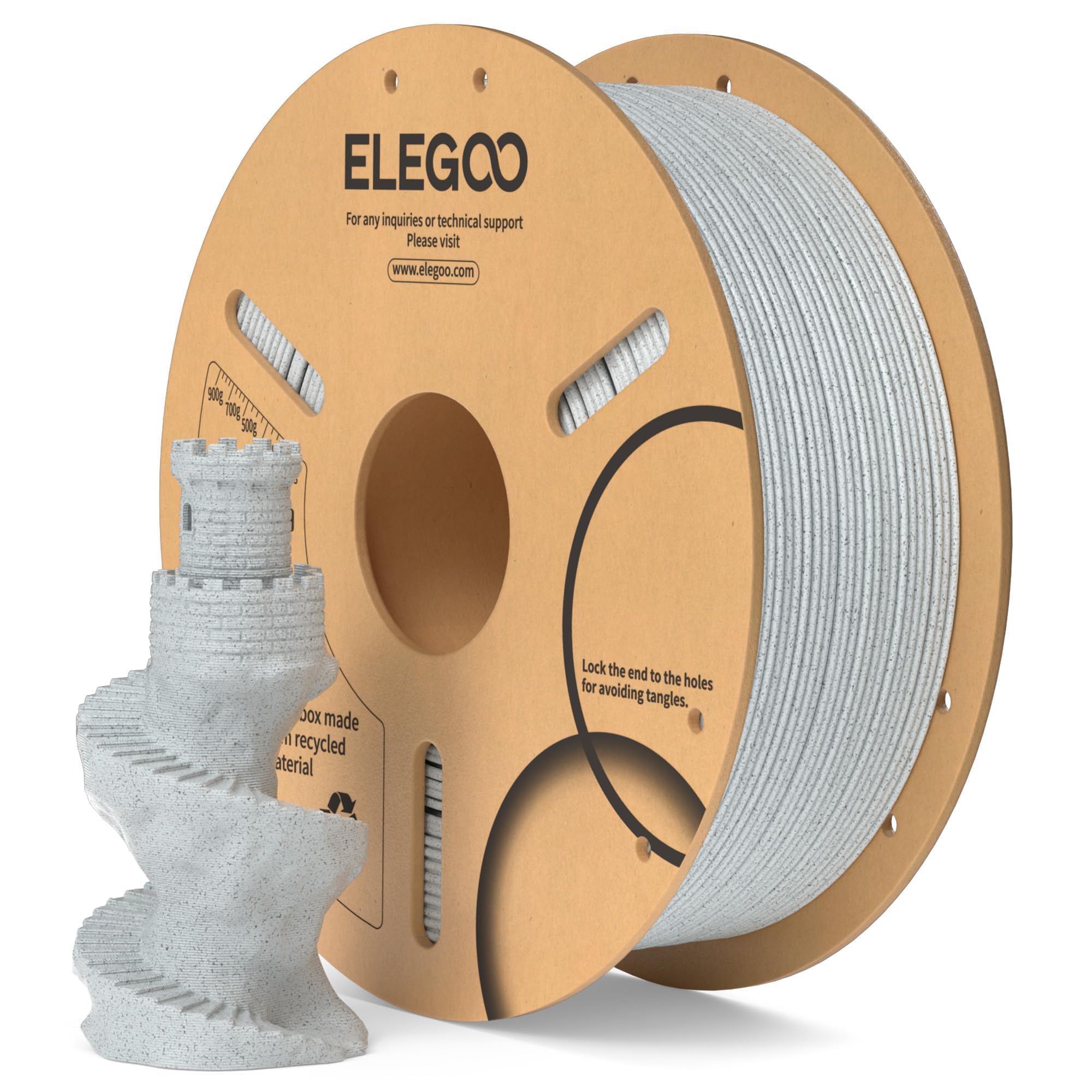 Filamento Para Impresora 3d Elegoo Pla Marble 1.75 Mm 1 Kg - Venta Internacional.