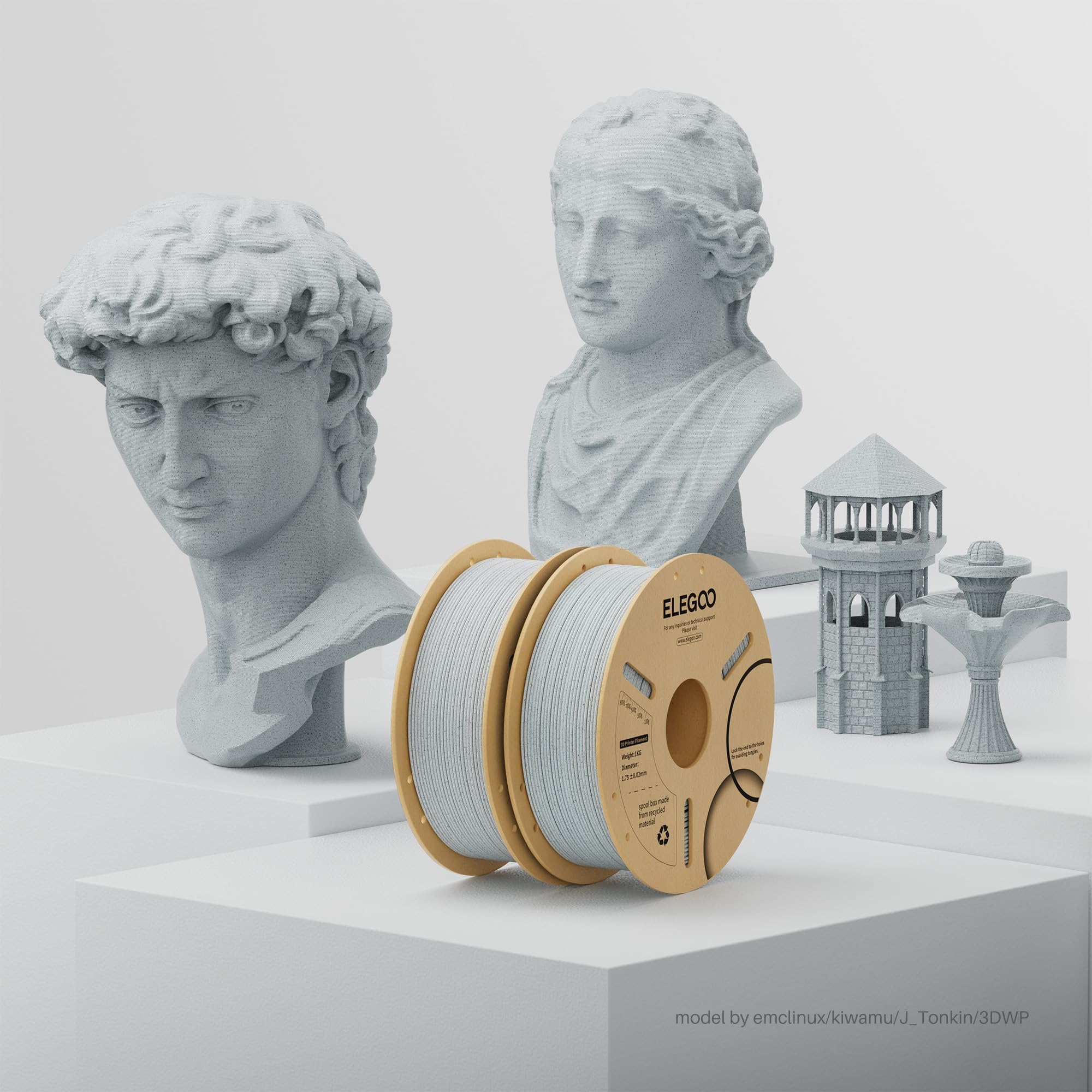 Foto 7 pulgar | Filamento Para Impresora 3d Elegoo Pla Marble 1.75 Mm 1 Kg - Venta Internacional.
