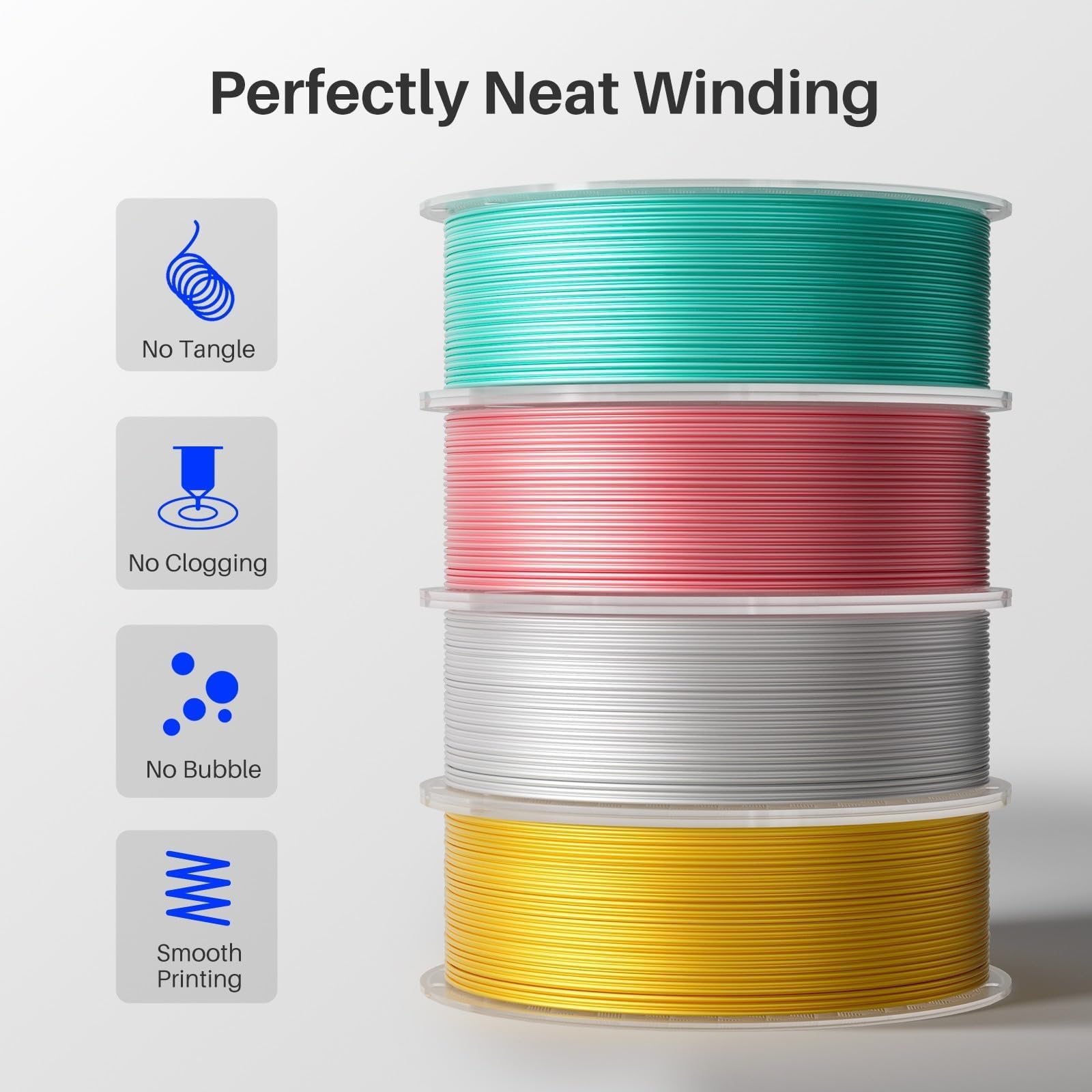Foto 3 | Filamento Para Impresora 3d Elegoo Silk Pla, 1,75 Mm, Bronce, 1 Kg - Venta Internacional.