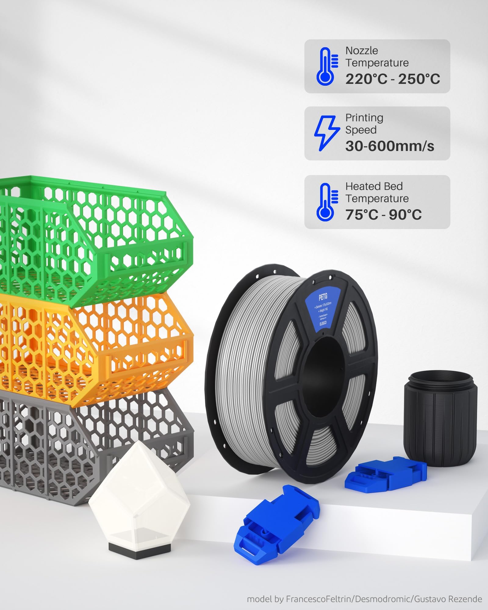 Foto 6 pulgar | Filamento Para Impresora 3d Elegoo Petg De 1,75 Mm, Verde, 1 Kg - Venta Internacional.