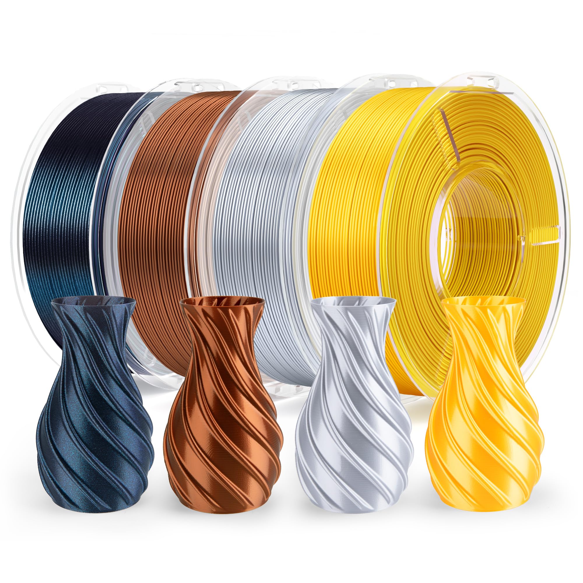 Foto 2 pulgar | Filamento Para Impresora 3d Elegoo Silk Pla, 1,75 Mm, 250 G, 4 Colores - Venta Internacional.