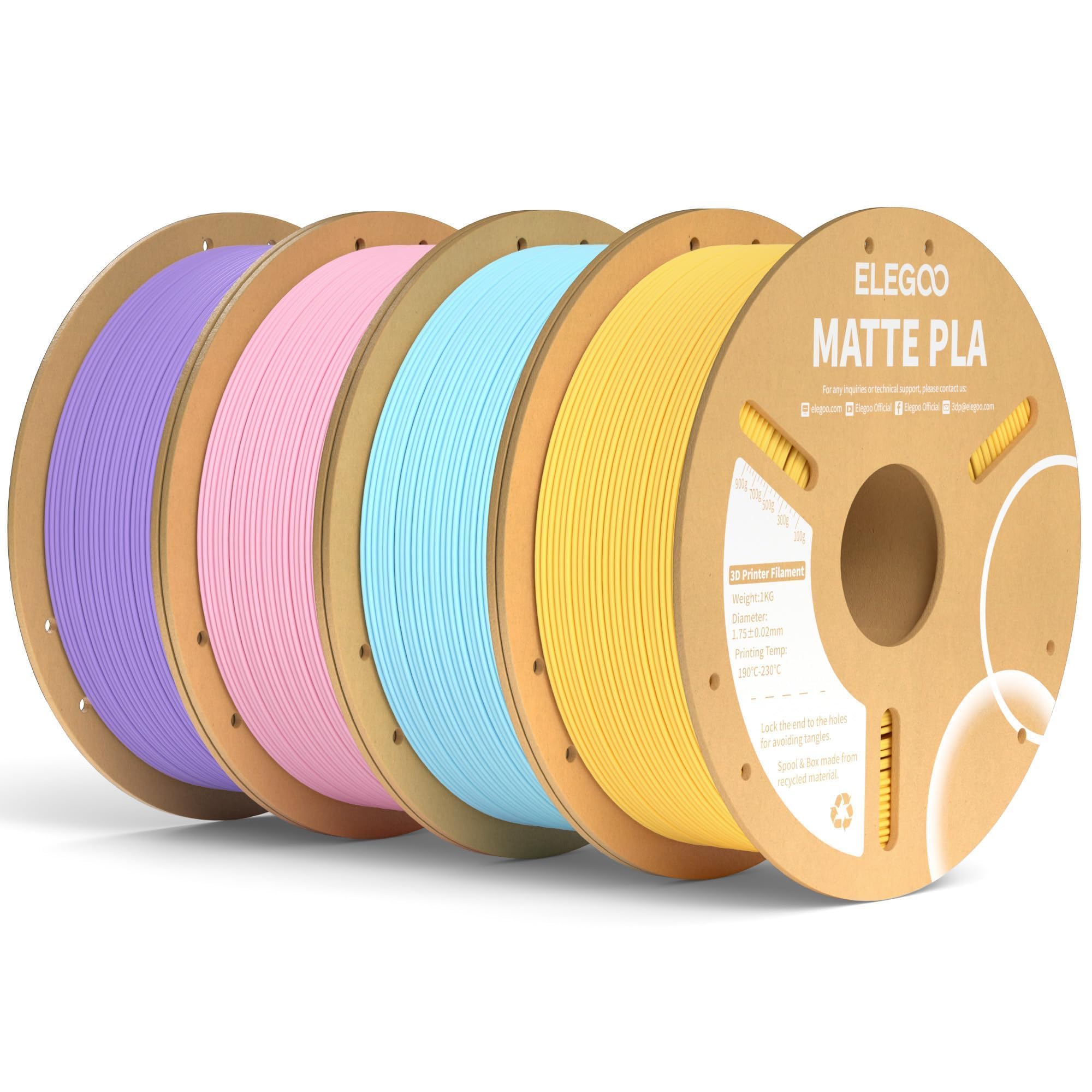 Foto 2 pulgar | Filamento Para Impresora 3d Elegoo Matte Pla 1.75 Mm +/- 0.02 Mm 4 Kg - Venta Internacional.
