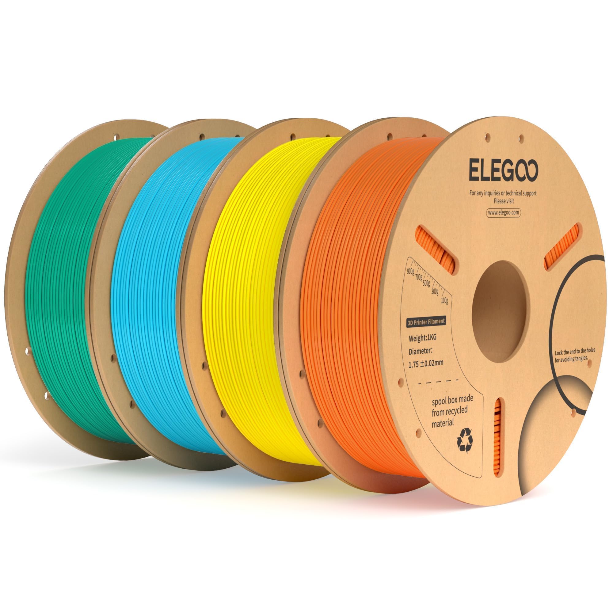 Foto 2 pulgar | Paquete De Filamento Para Impresora 3d Elegoo Pla Plus De 1,75 Mm Y 4 Kg - Venta Internacional.