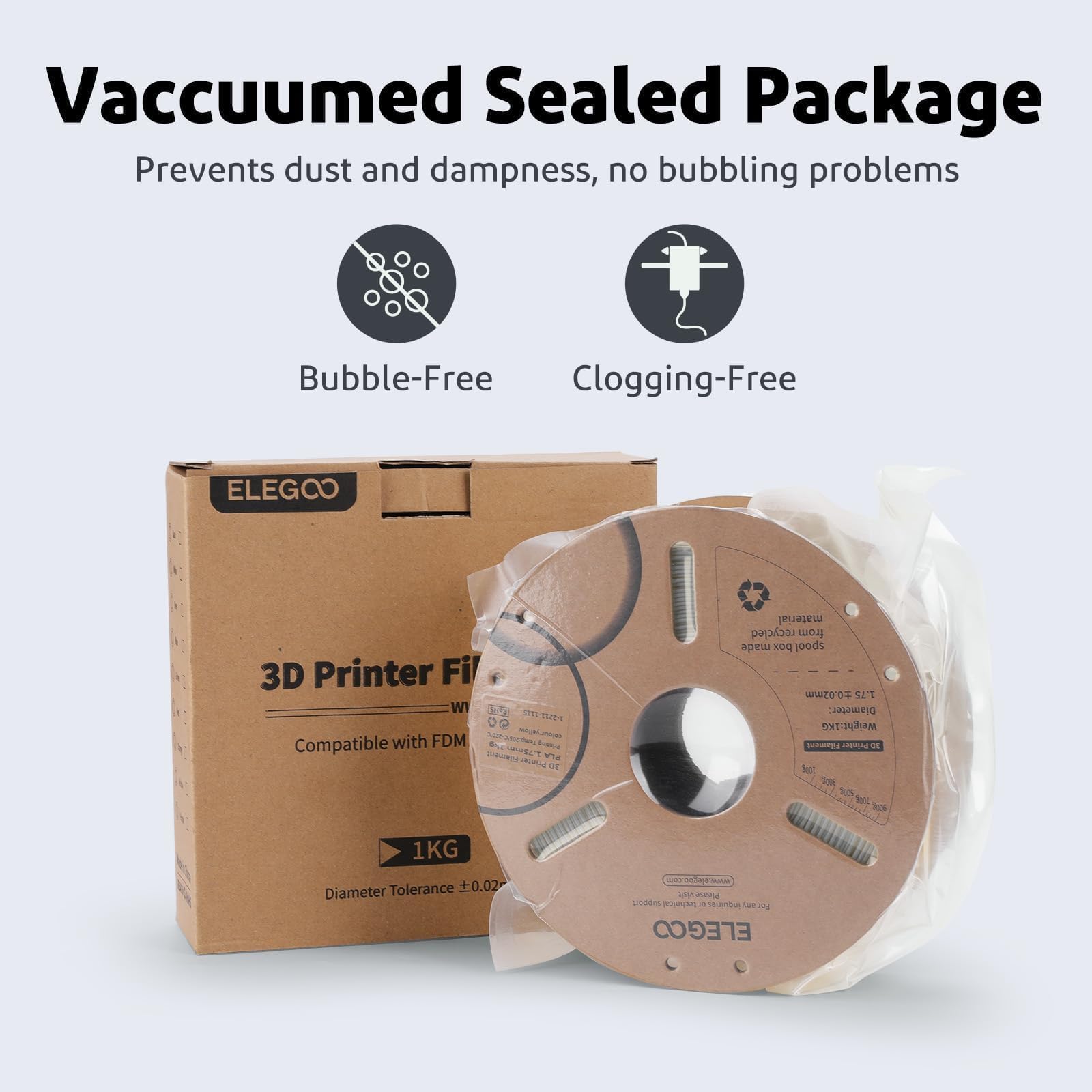 Foto 5 | Paquete De Filamento Para Impresora 3d Elegoo Pla Plus De 1,75 Mm Y 4 Kg - Venta Internacional.