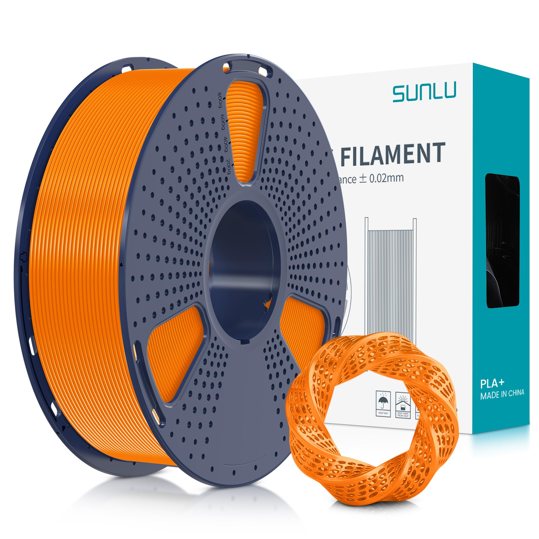 Foto 1 | Filamento Para Impresora 3d Sunlu Pla Plus De 1,75 Mm, Bobina De 1 Kg, Color Naranja - Venta Internacional.