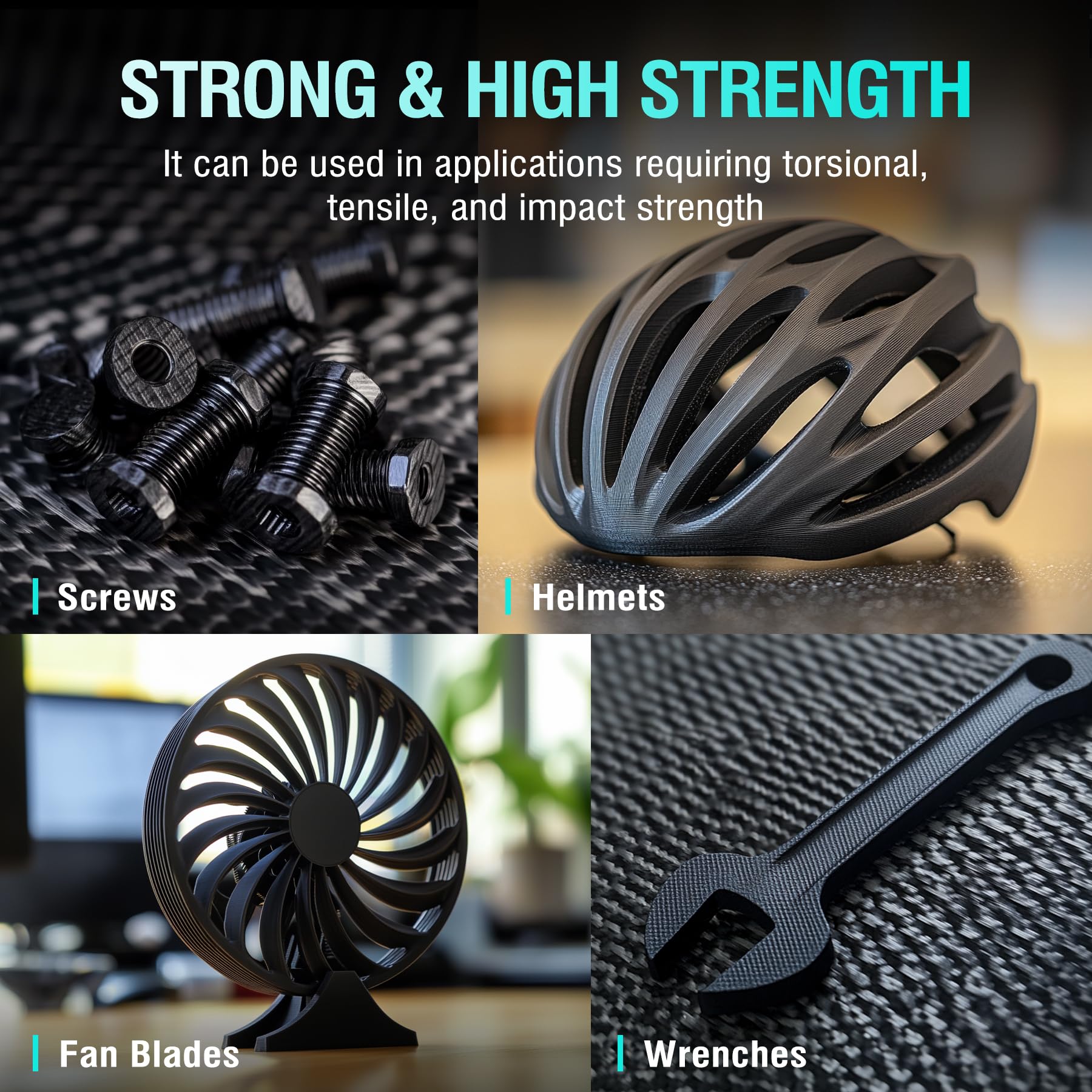 Foto 4 pulgar | Filamento 3d Sunlu Pa6-cf, 1,75 Mm, 1 Kg, Negro, Resistente Al Calor - Venta Internacional.
