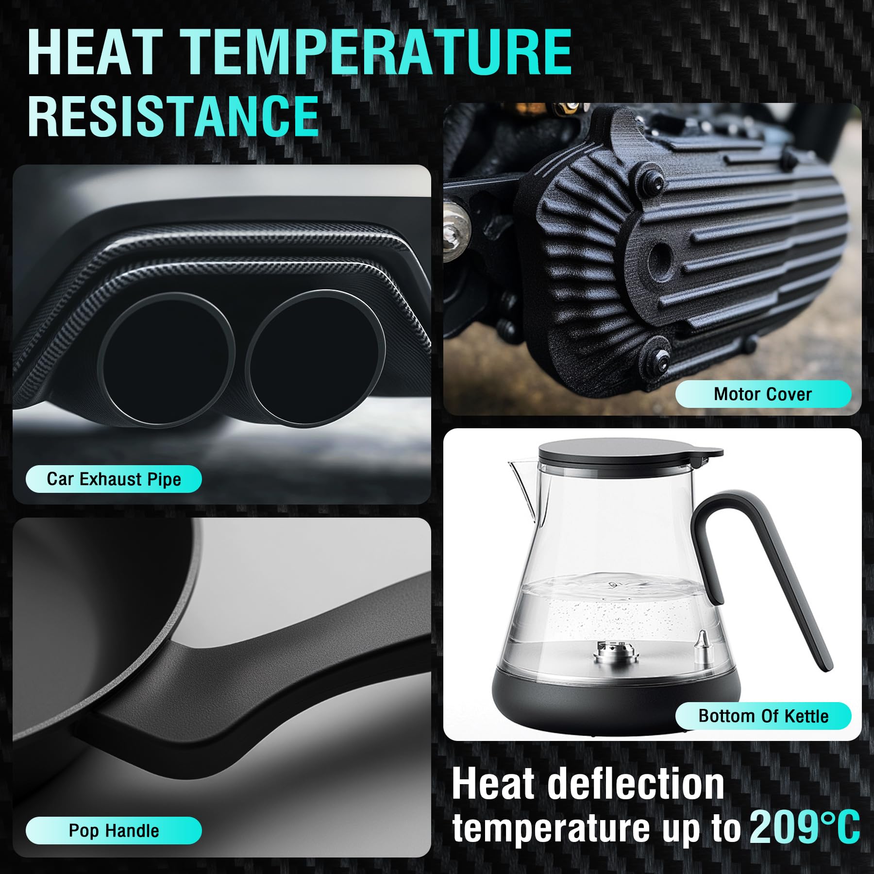 Foto 6 pulgar | Filamento 3d Sunlu Pa6-cf, 1,75 Mm, 1 Kg, Negro, Resistente Al Calor - Venta Internacional.