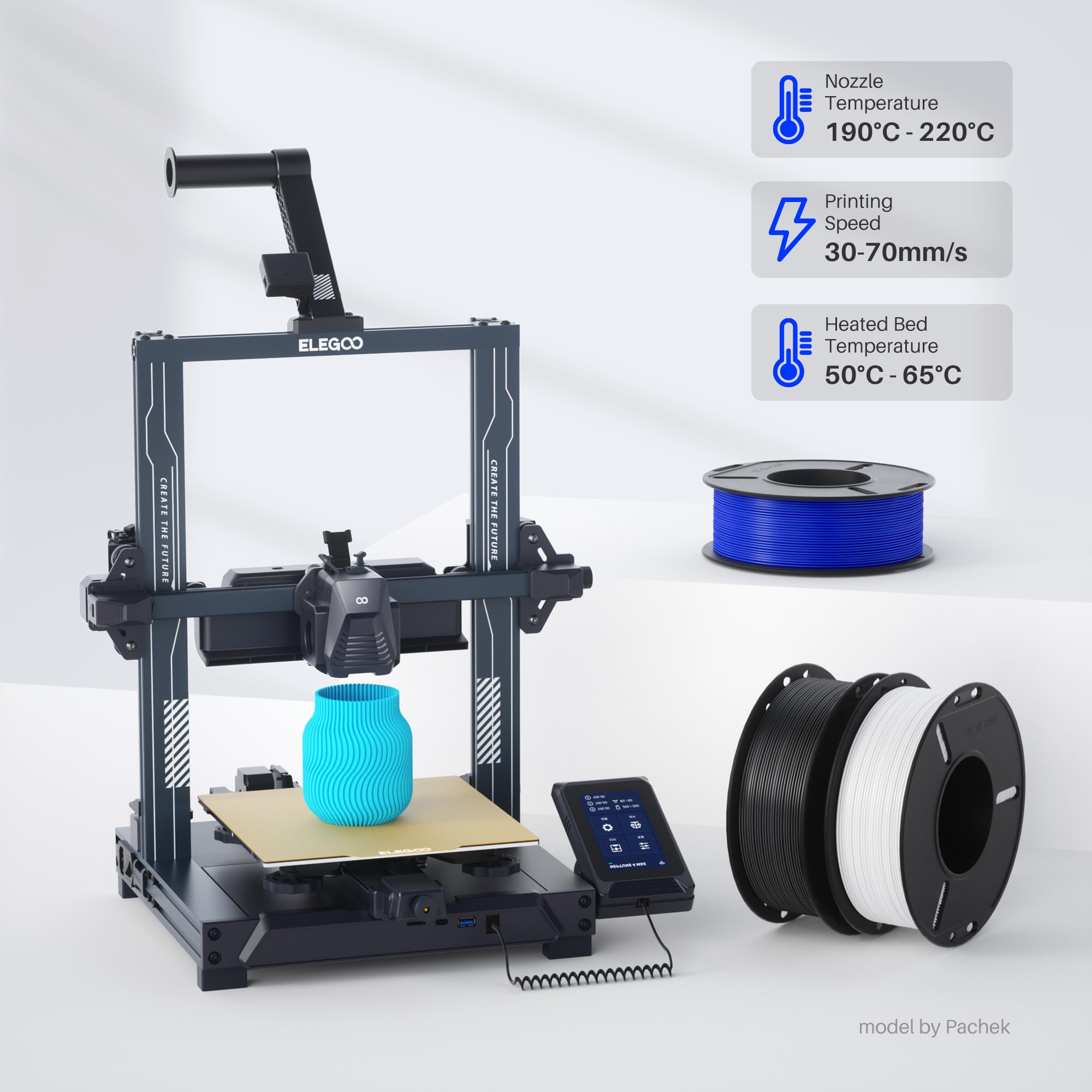 Foto 7 pulgar | Filamento Para Impresora 3d Elegoo, 1.75 Mm, Pla, 250 G, Paquete De 8 Colores - Venta Internacional.