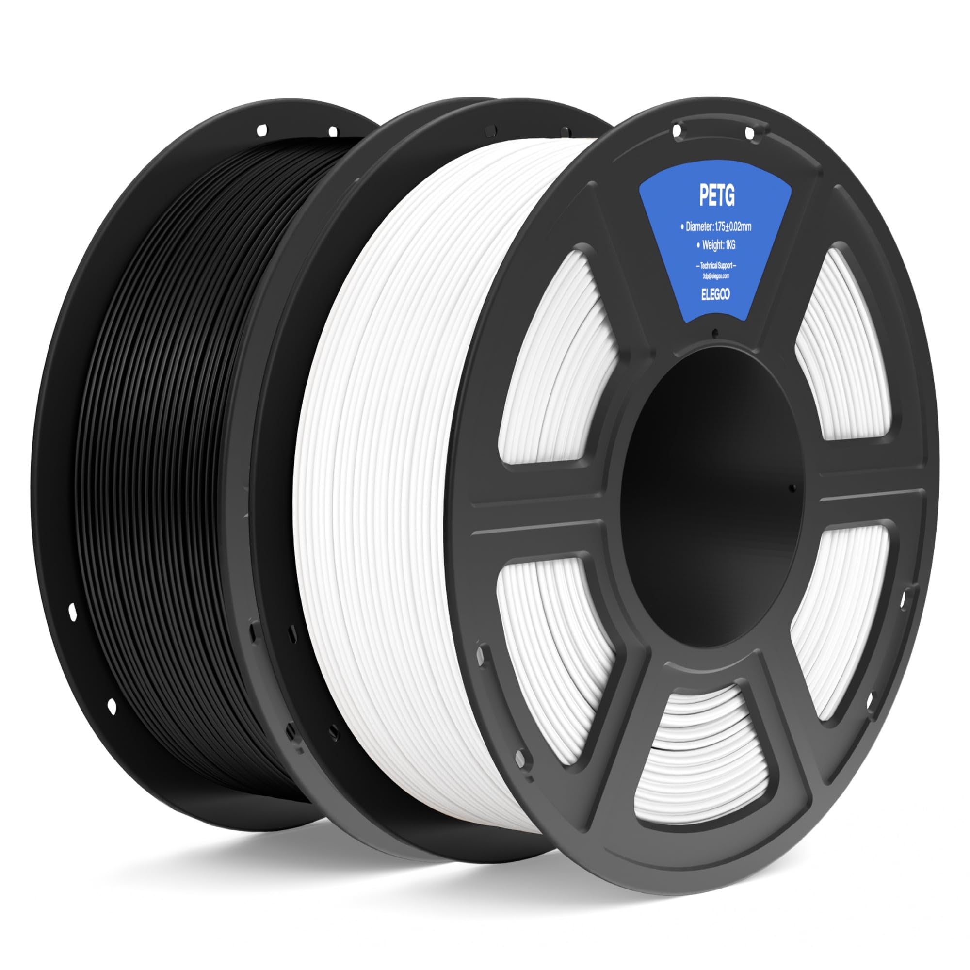 Filamento Para Impresora 3d Elegoo Petg, 1,75 Mm, Blanco Y Negro, 2 Kg - Venta Internacional.