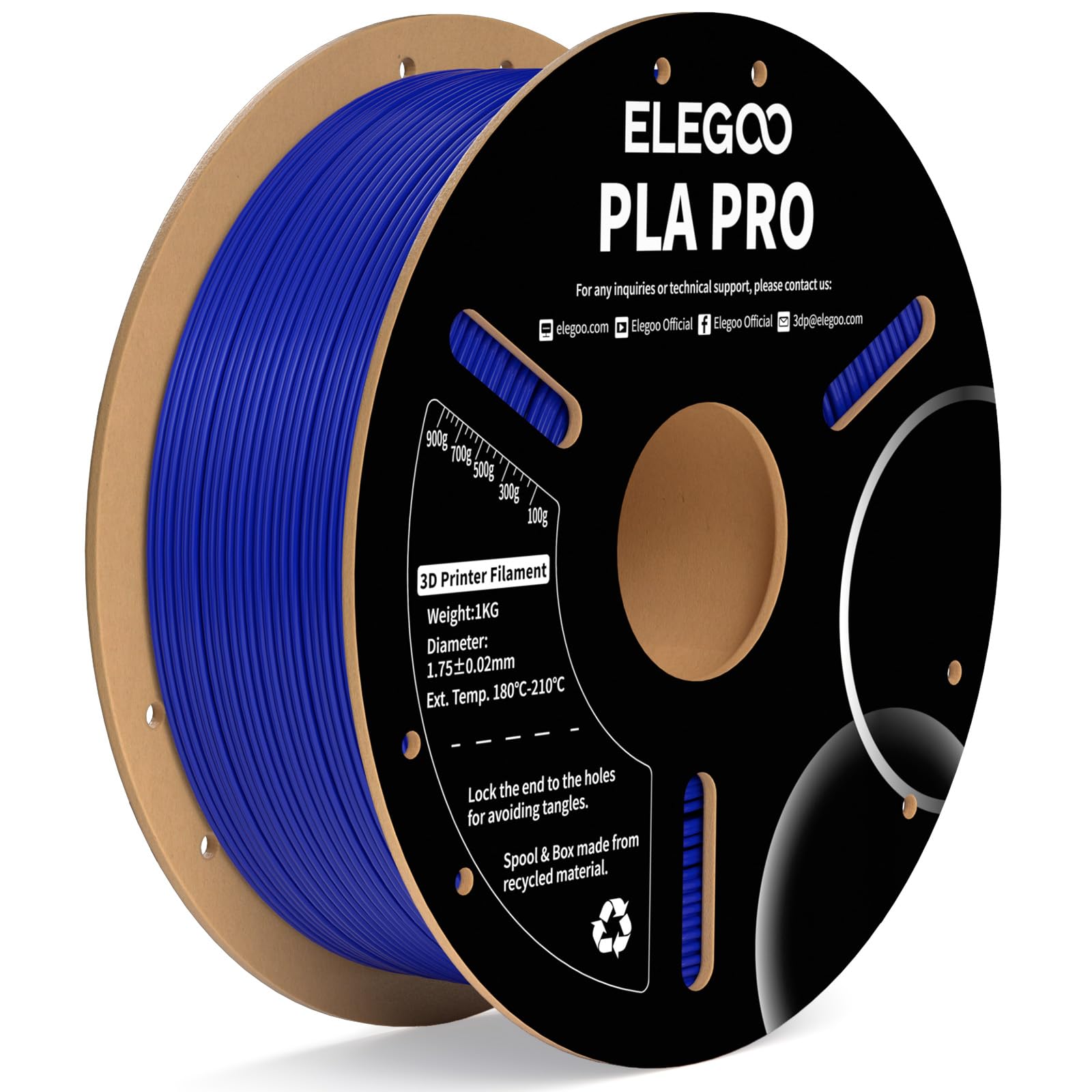 Foto 2 pulgar | Filamento Para Impresora 3d Elegoo Pla Pro, 1,75 Mm, Azul, 1 Kg - Venta Internacional.