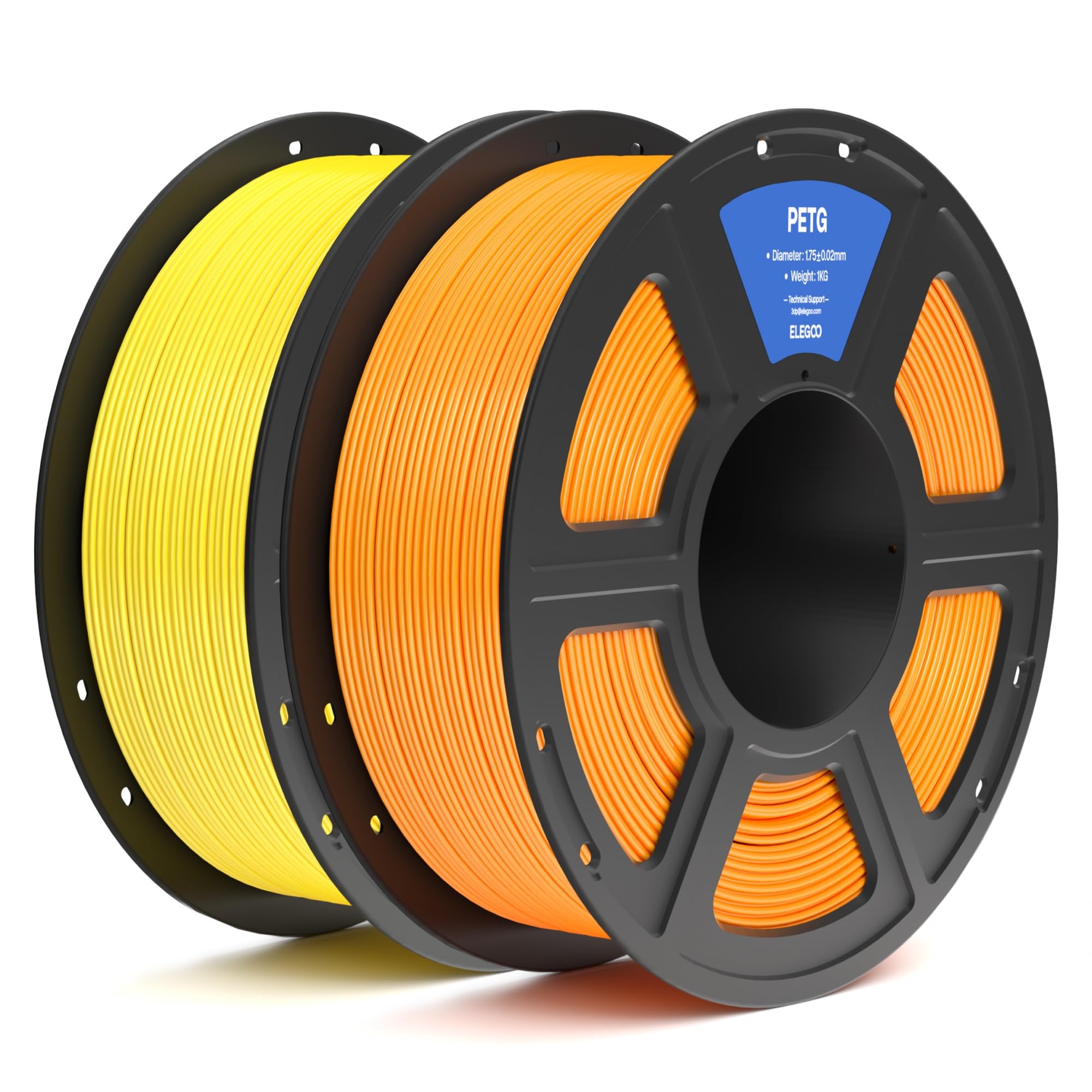 Filamento Para Impresora 3d Elegoo Petg De 1,75 Mm, Amarillo Y Naranja, 2 Kg - Venta Internacional.