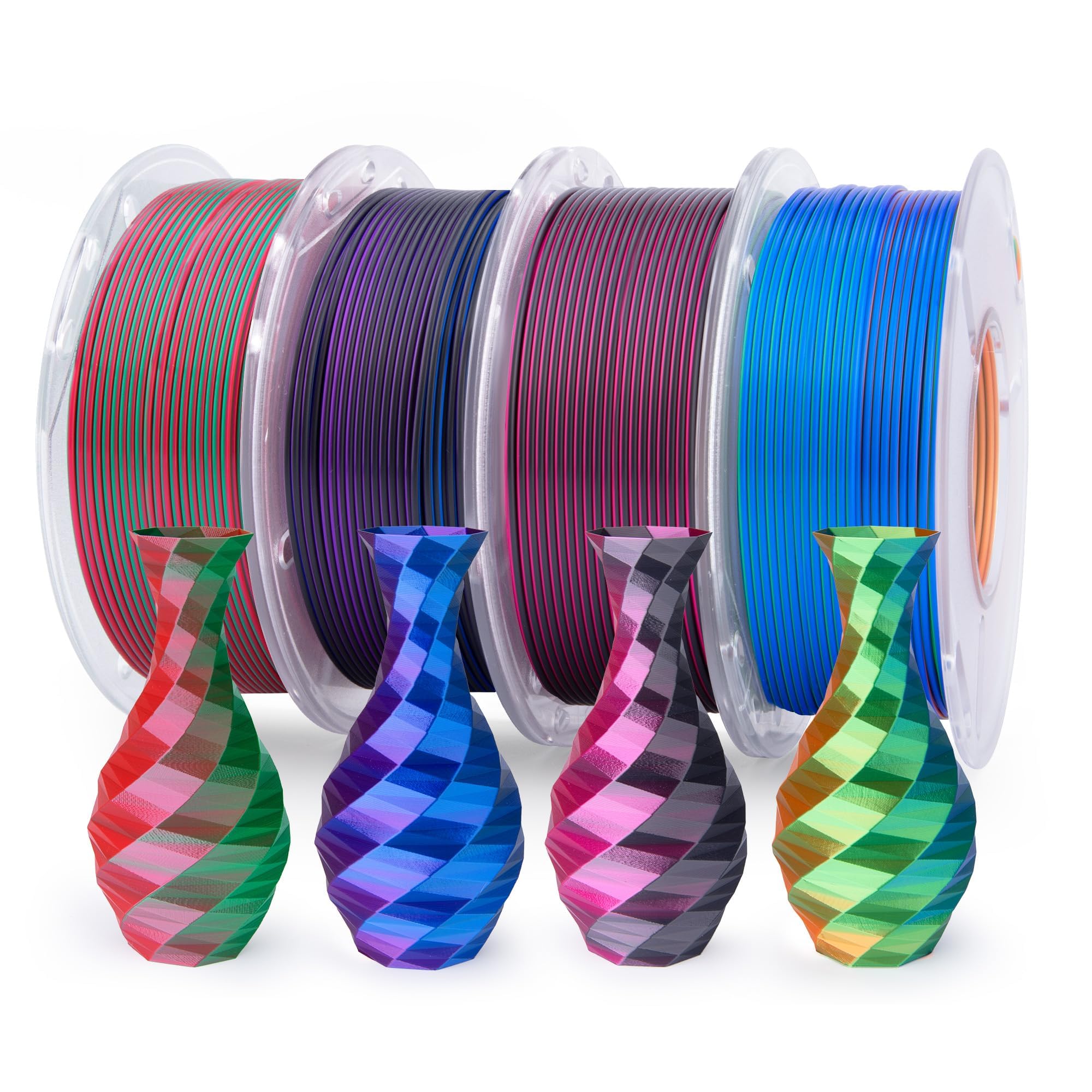Filamento Para Impresora 3d Elegoo Silk Pla De 1,75 Mm, Paquete De 4 Unidades, 250 G - Venta Internacional.