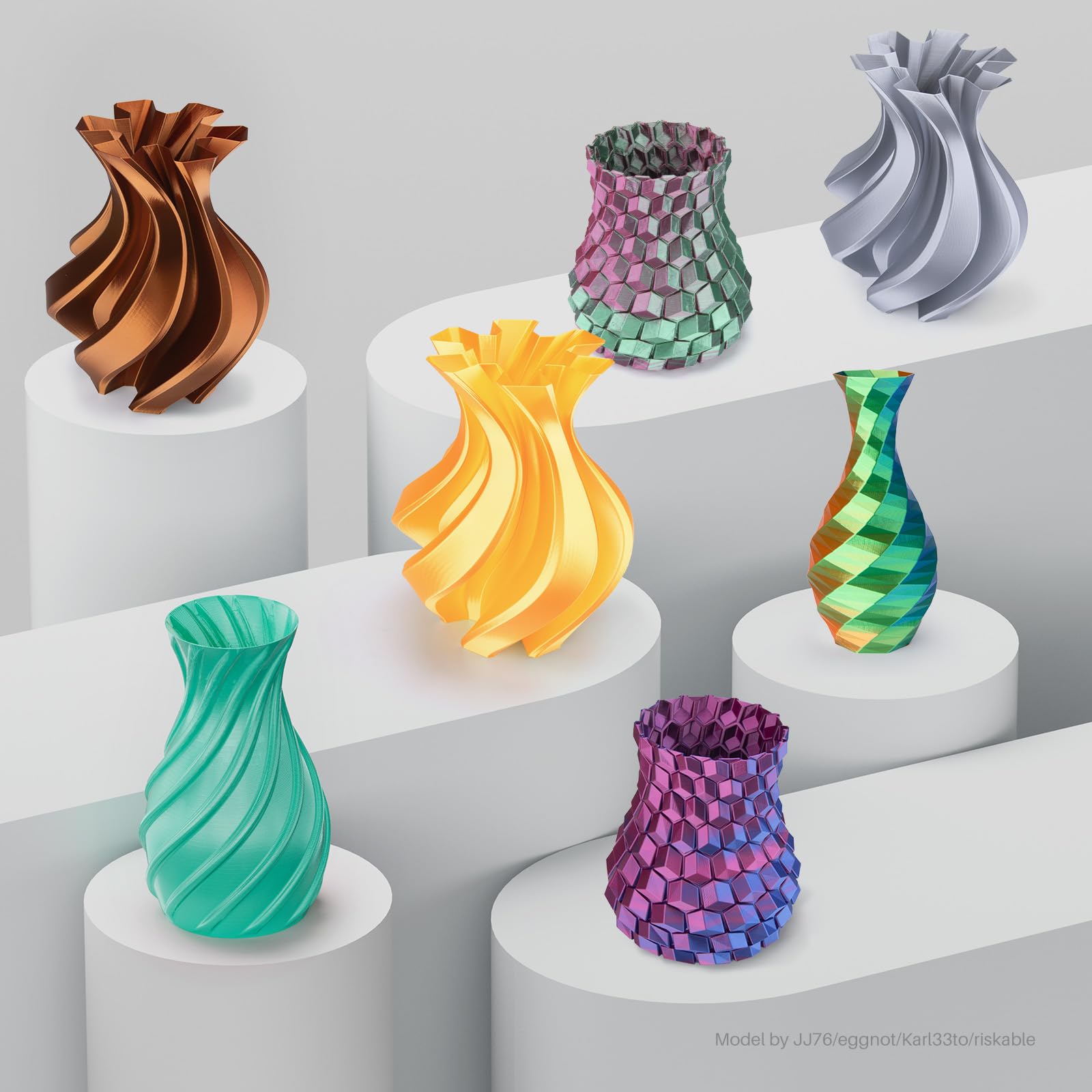 Foto 8 pulgar | Filamento Para Impresora 3d Elegoo Silk Pla De 1,75 Mm, Paquete De 4 Unidades, 250 G - Venta Internacional.