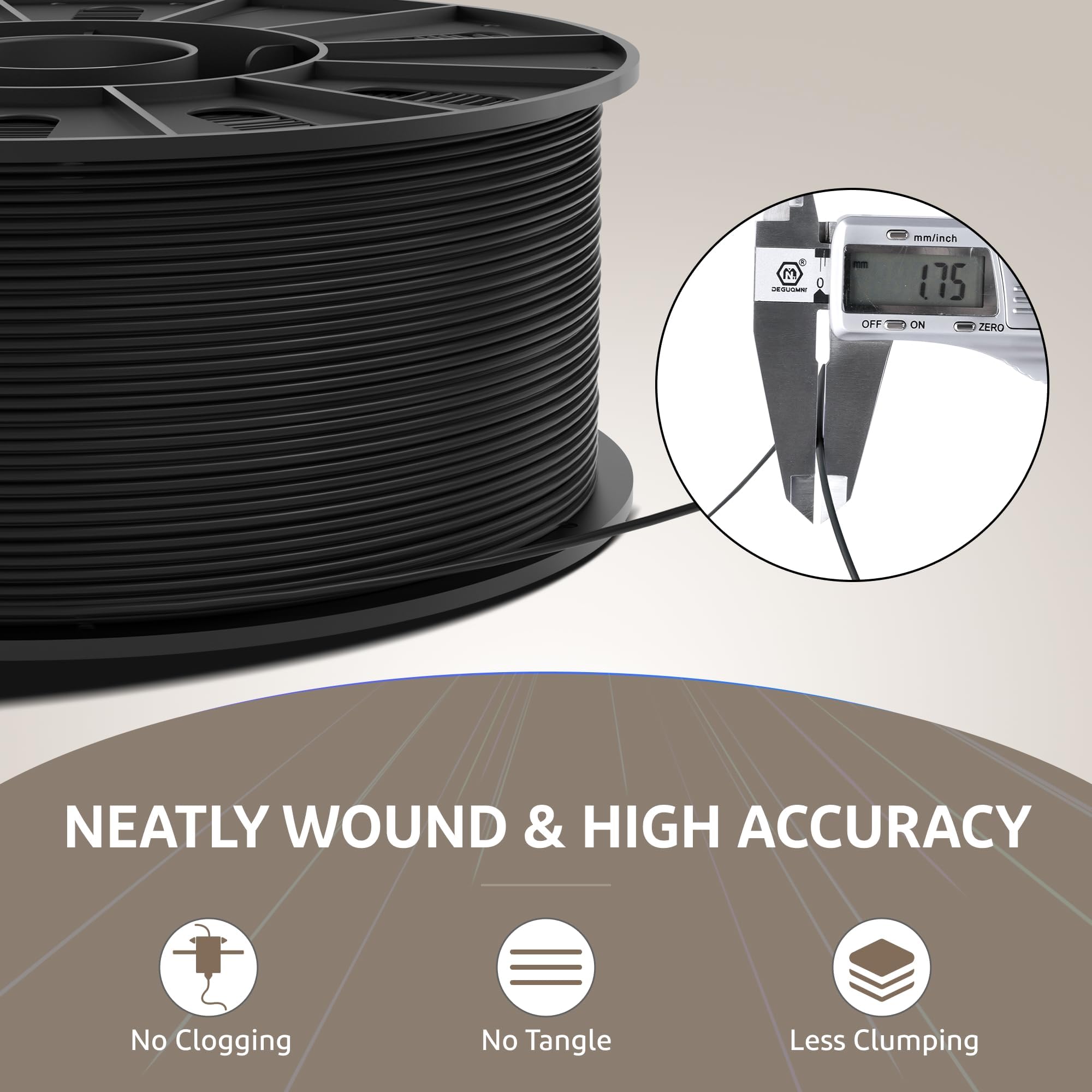 Foto 5 | Filamento Para Impresora 3d Elegoo Rapid Petg, 1,75 Mm, Negro, 3 Kg - Venta Internacional.