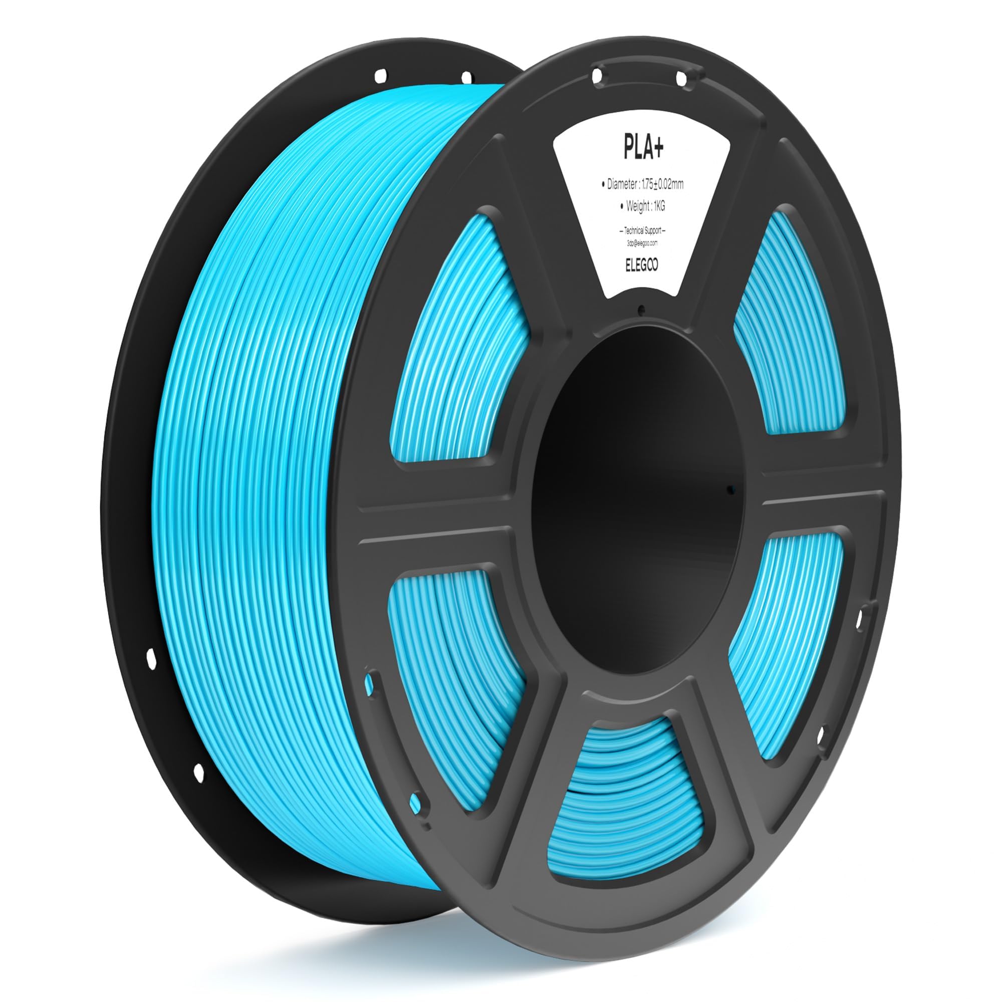 Filamento Para Impresora 3d Elegoo Pla+, 1,75 Mm, Azul Cielo, 1 Kg - Venta Internacional.