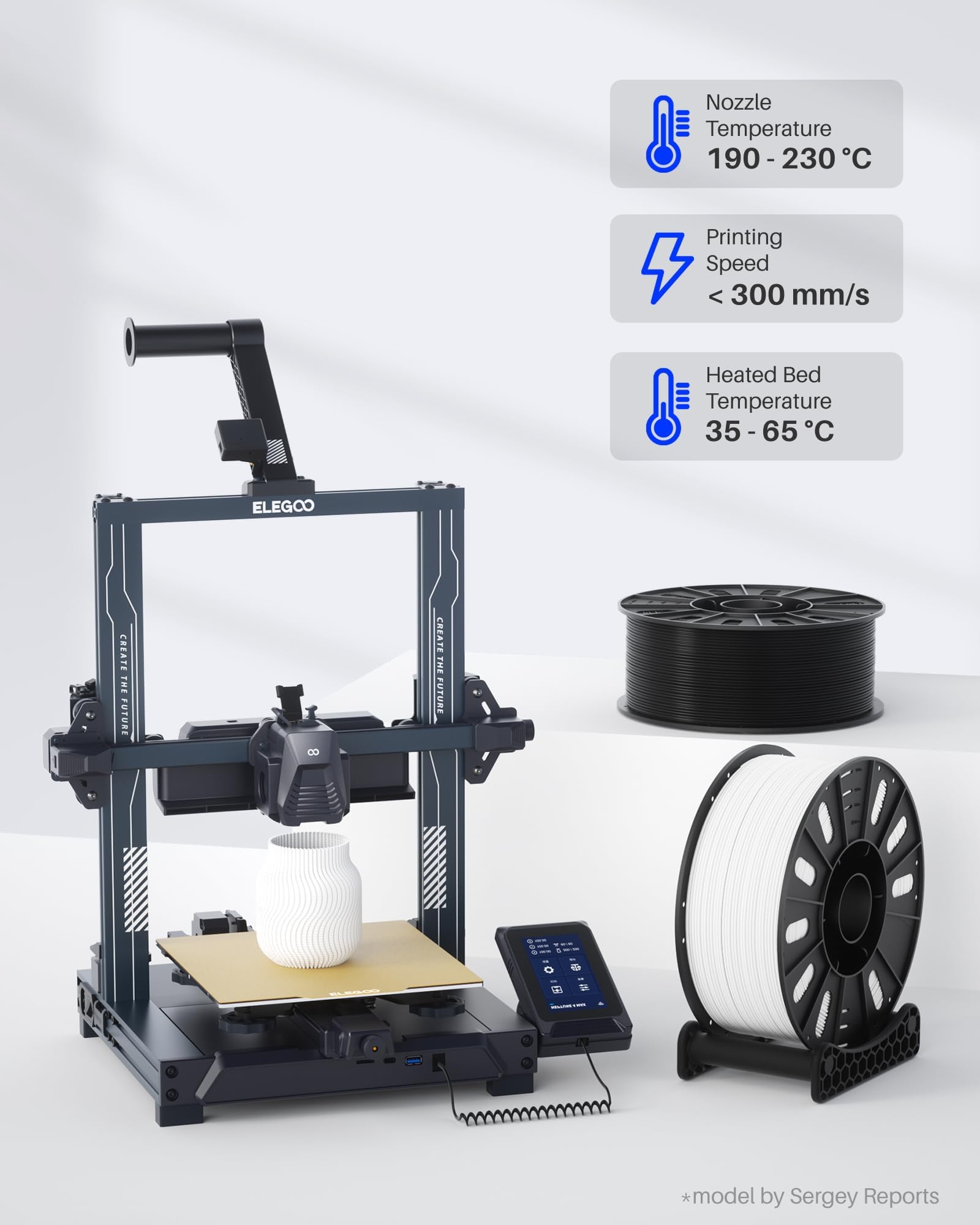 Foto 6 pulgar | Filamento Para Impresora 3d Elegoo Pla De 1,75 Mm Negro, 3 Kg - Venta Internacional.
