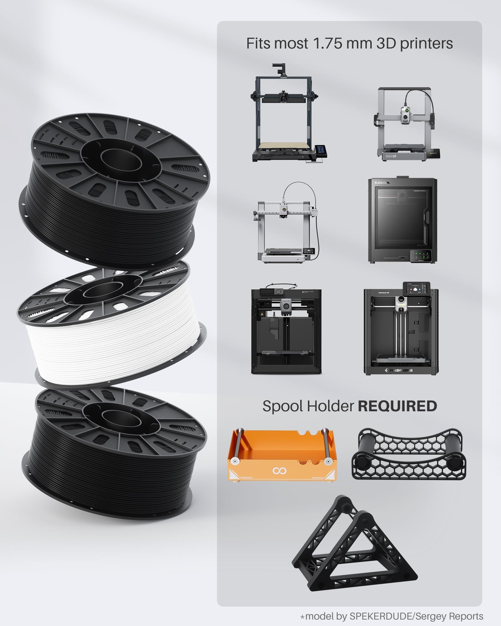 Foto 7 | Filamento Para Impresora 3d Elegoo Pla De 1,75 Mm Negro, 3 Kg - Venta Internacional.