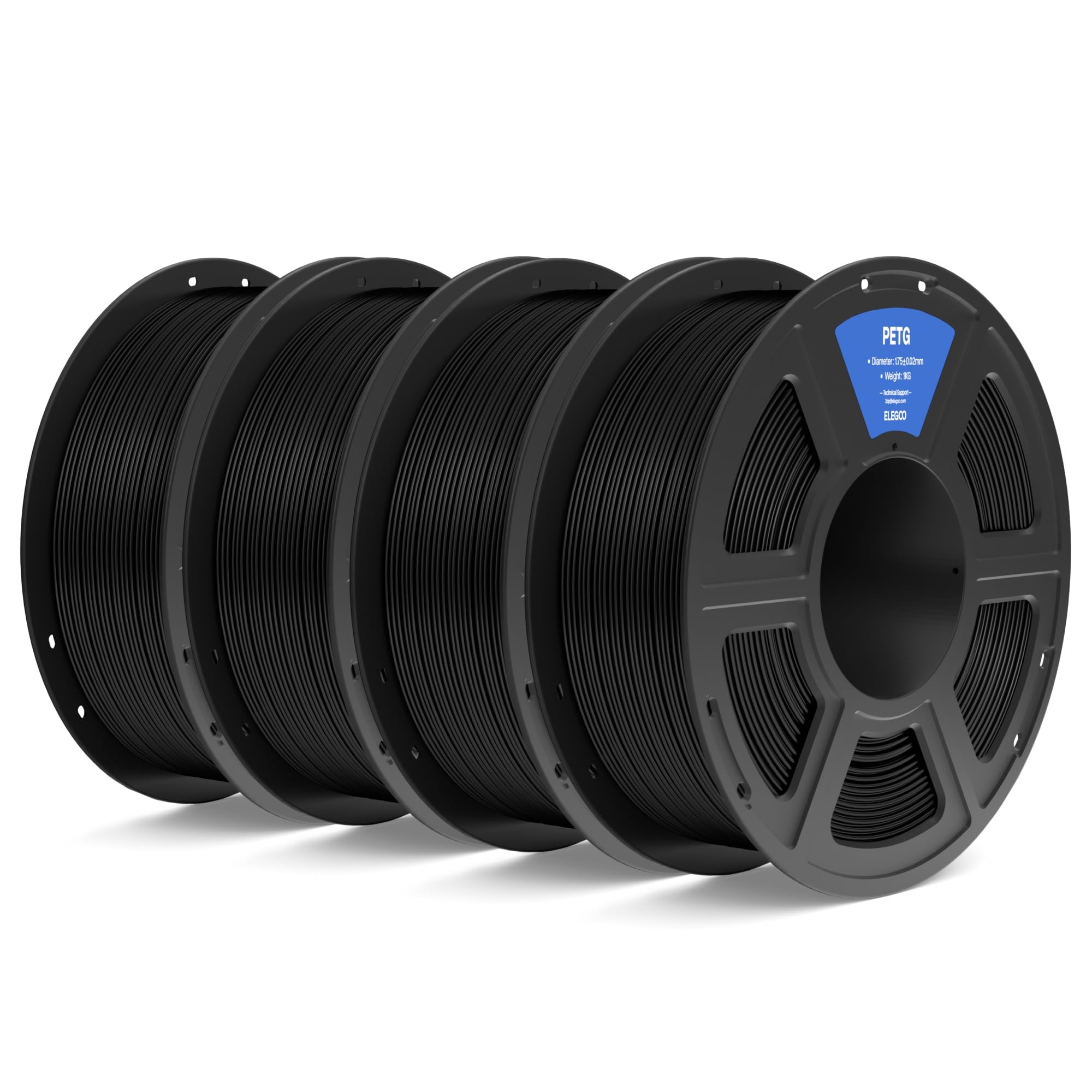 Filamento Para Impresora 3d Elegoo Petg, 1,75 Mm, Negro, 4 Kg - Venta Internacional.