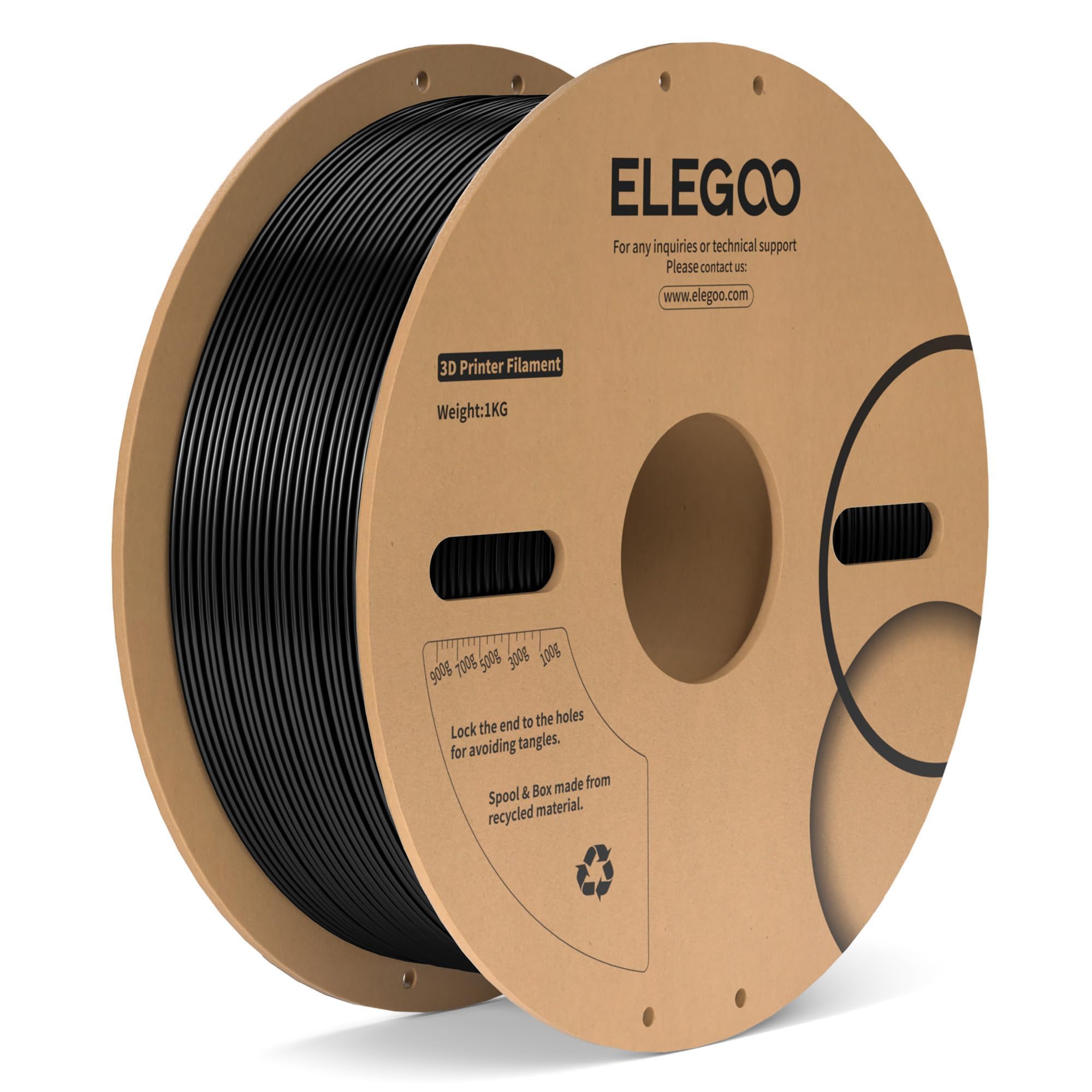 Filamento Para Impresora 3d Elegoo Pc, 1,75 Mm, Negro, 1 Kg - Venta Internacional.