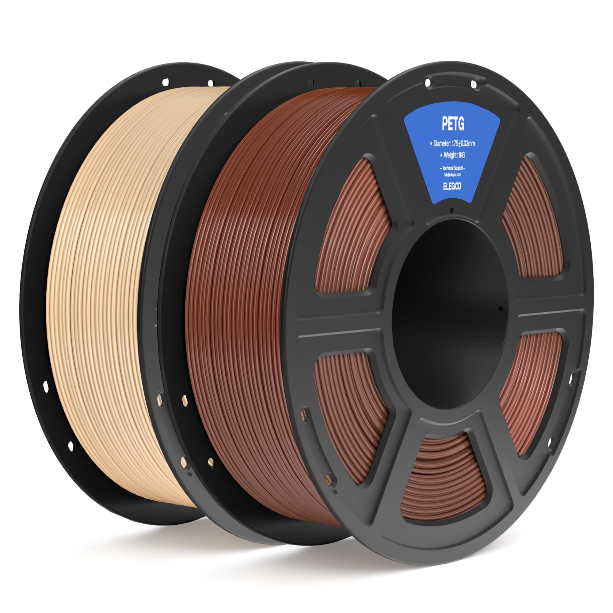 Filamento Para Impresora 3d Elegoo Petg, 1,75 Mm, Marrón Y Beige, 2 Kg - Venta Internacional.