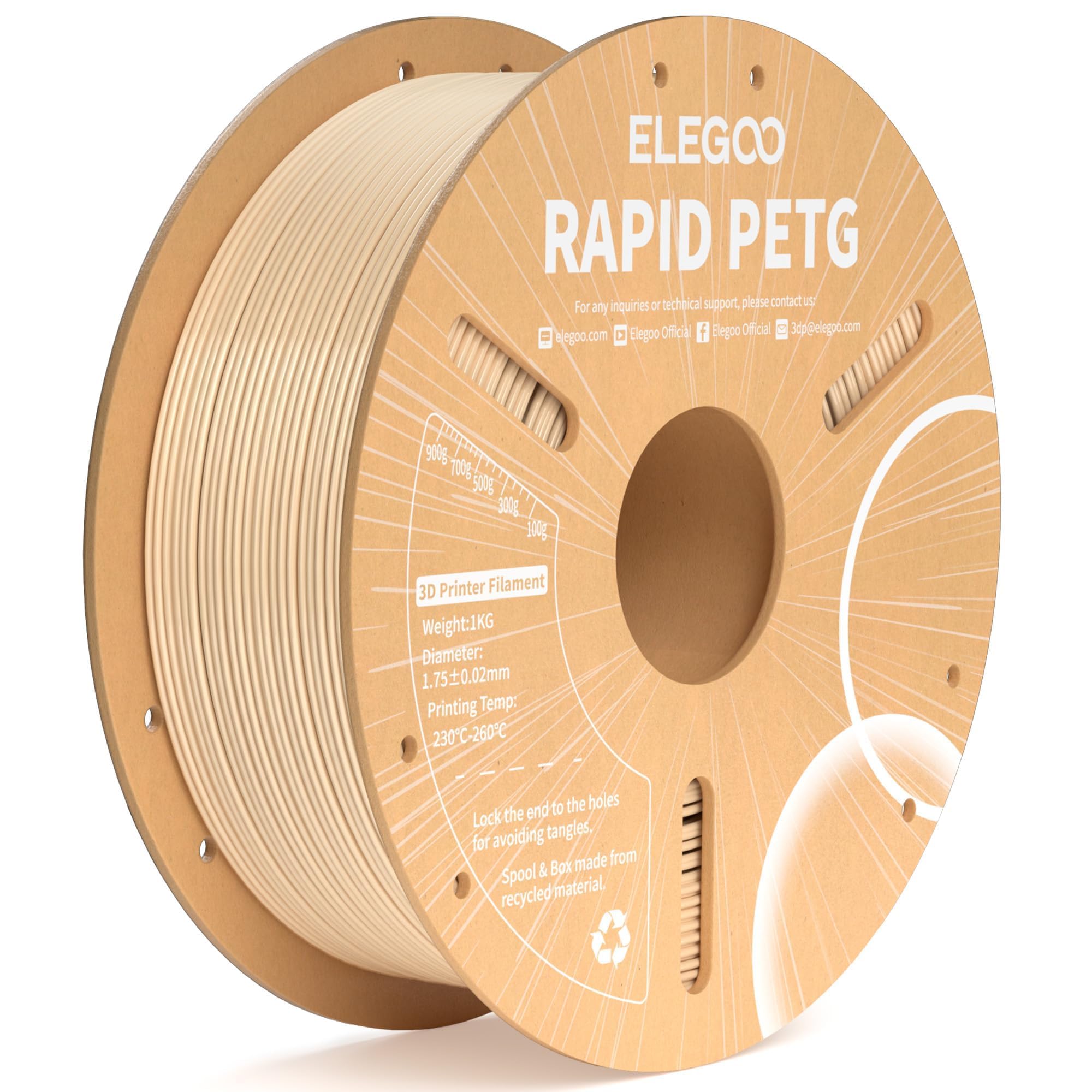 Foto 2 pulgar | Filamento Para Impresora 3d Elegoo Rapid Petg De 1,75 Mm, Color Beige, 1 Kg - Venta Internacional.