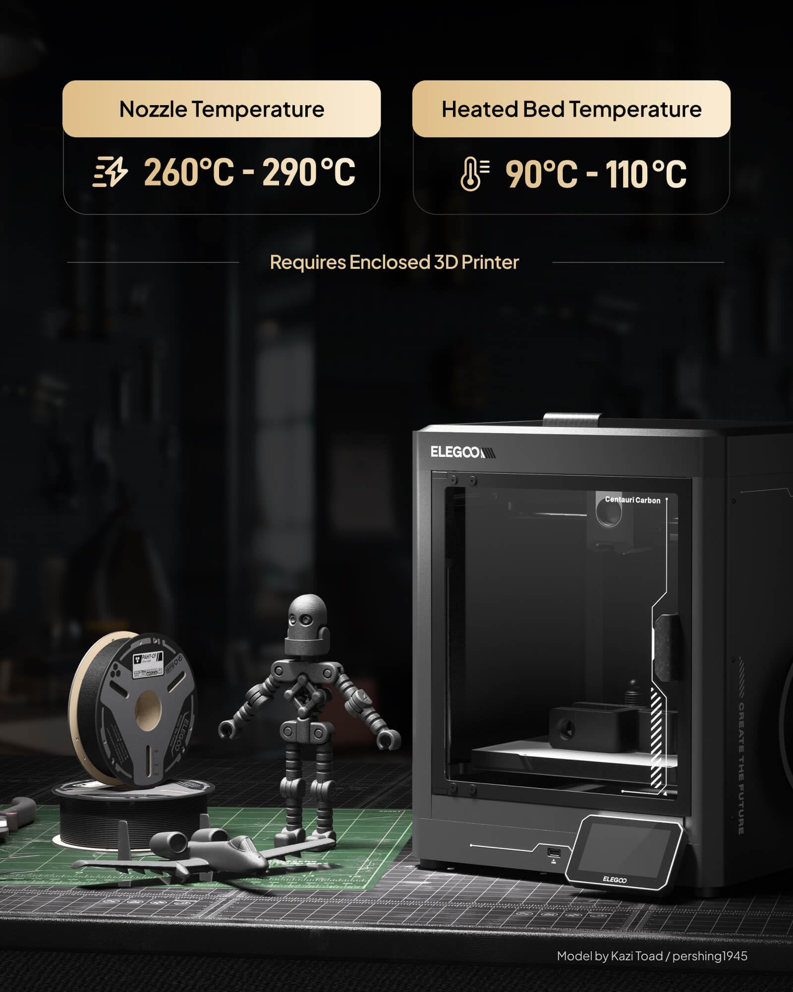 Foto 7 | Filamento De Impresión 3d Elegoo Carbon Fiber Paht 1.75mm 500g - Venta Internacional.
