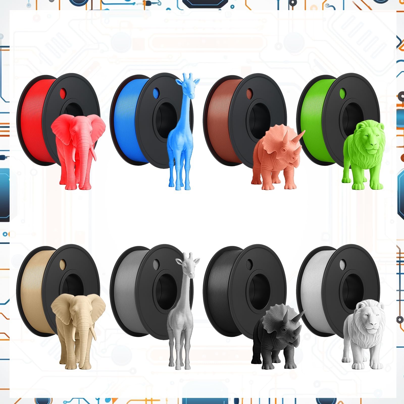 Foto 3 | Filamento Para Impresora 3d Pangda Pla De 1 75 Mm  Multicolor  2 Kg - Venta Internacional.