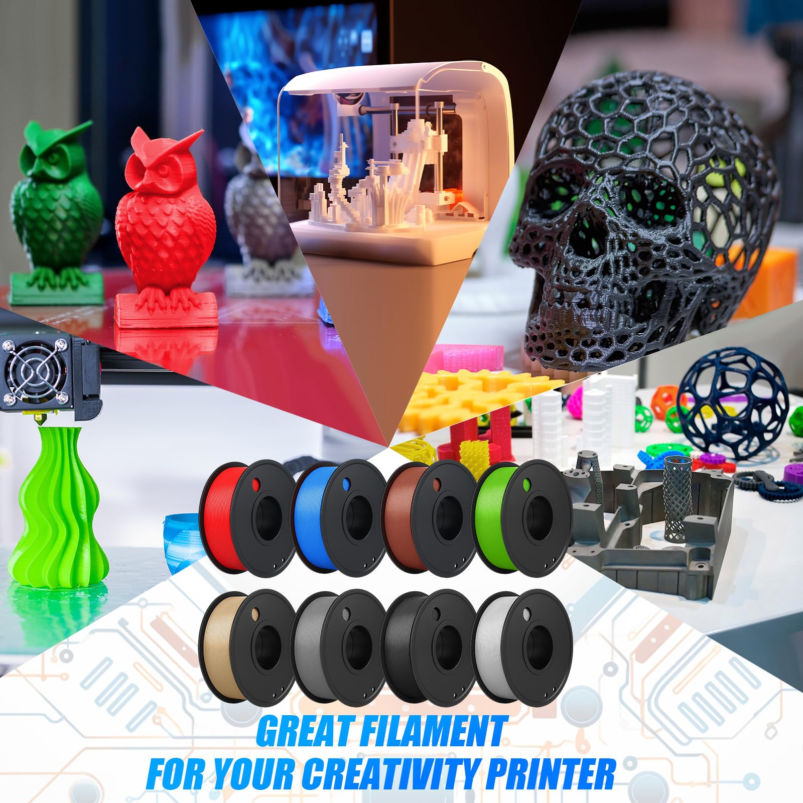 Foto 6 | Filamento Para Impresora 3d Pangda Pla De 1 75 Mm  Multicolor  2 Kg - Venta Internacional.