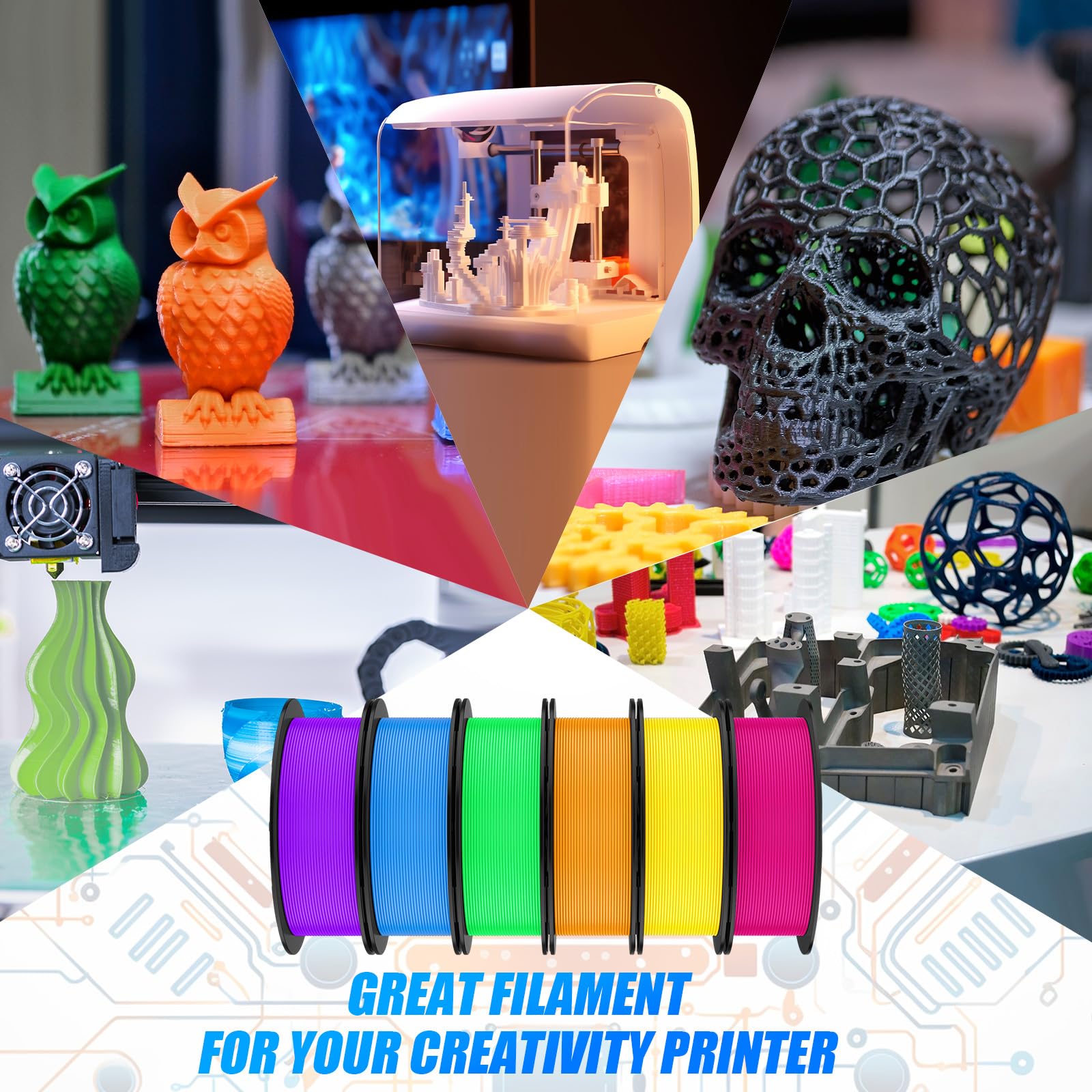 Foto 8 pulgar | Filamento Pangda Multicolor Pla Para Impresora 3d  1 75 Mm Y 1 5 Kg - Venta Internacional.