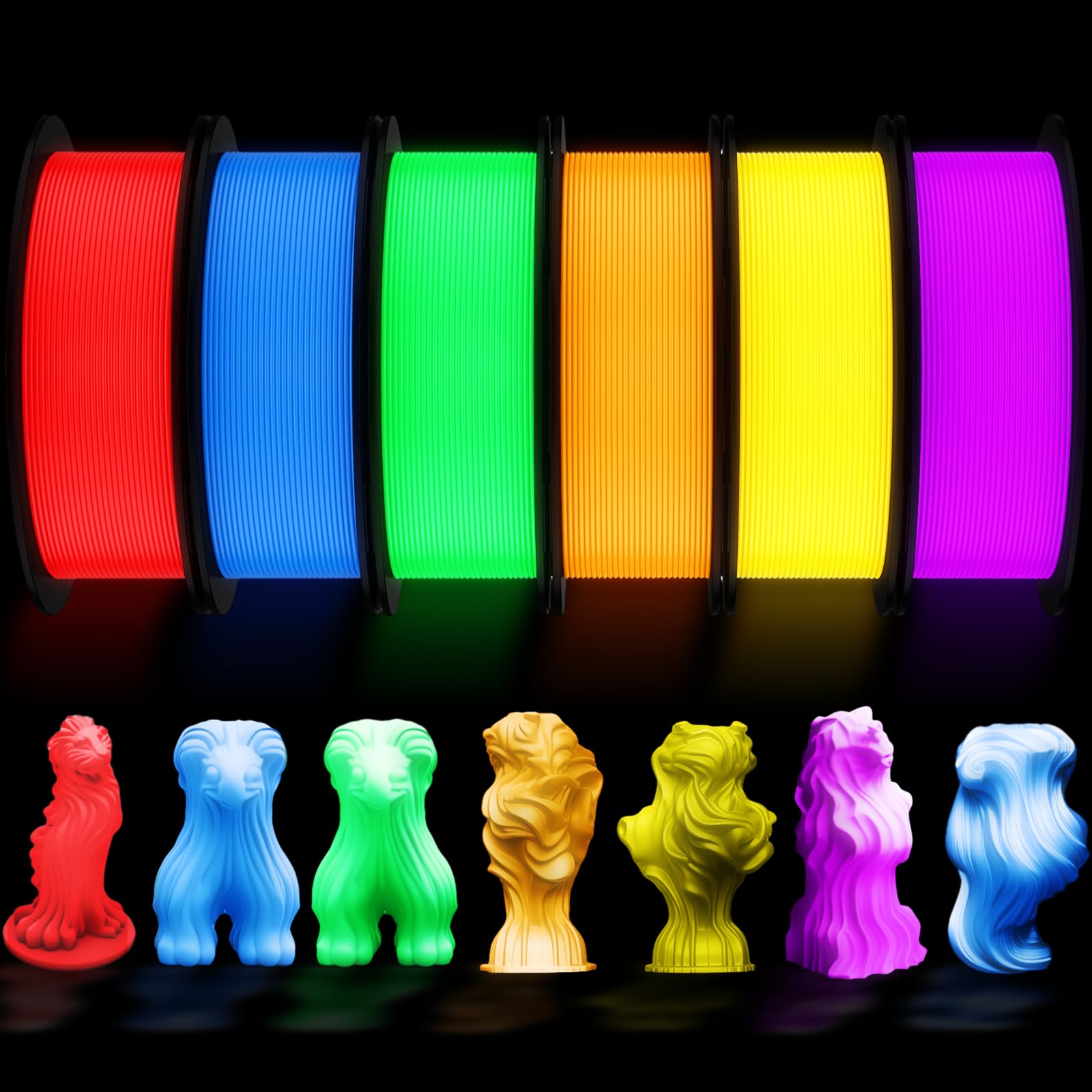 Foto 2 pulgar | Filamento Para Impresora 3d Pangda 1.75 Mm Pla Multicolor 1.5 Kg - Venta Internacional.