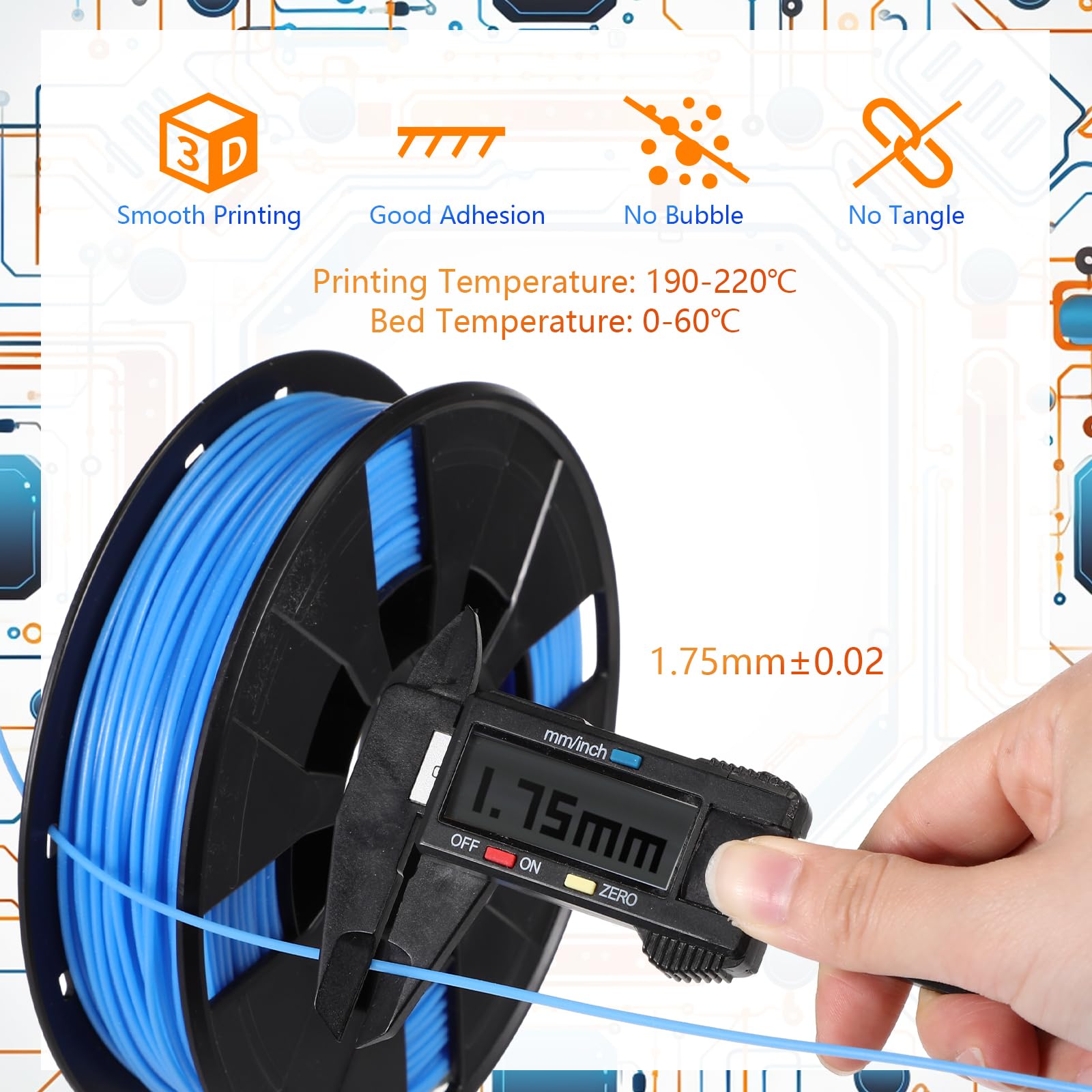 Foto 5 pulgar | Filamento Para Impresora 3d Pangda 1.75 Mm Pla Multicolor 1.5 Kg - Venta Internacional.