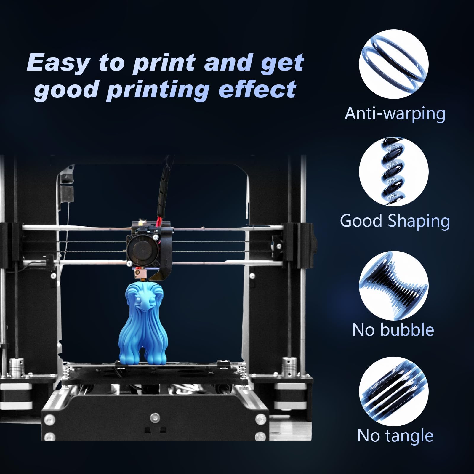 Foto 6 pulgar | Filamento Para Impresora 3d Pangda 1.75 Mm Pla Multicolor 1.5 Kg - Venta Internacional.