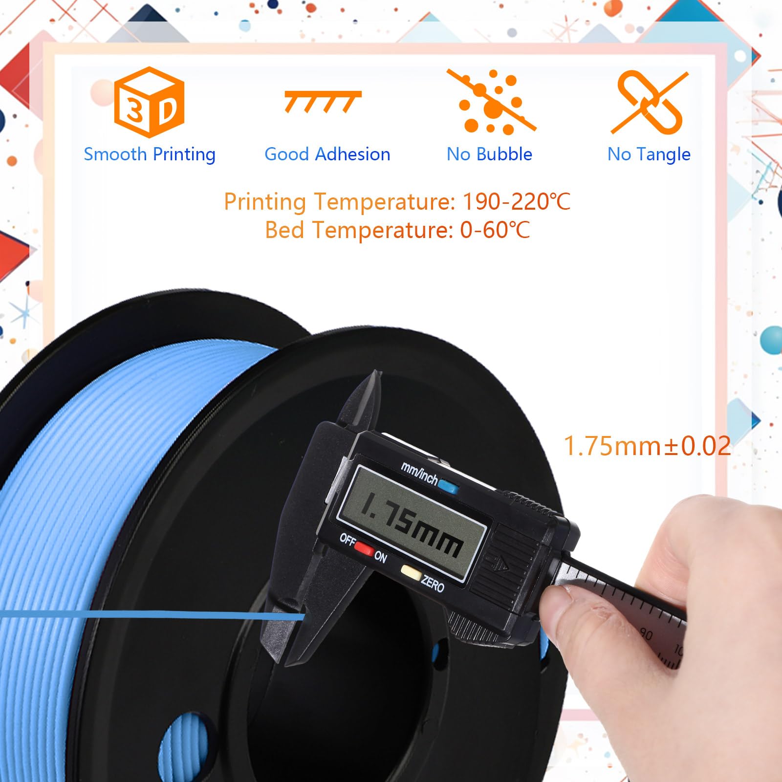 Foto 5 pulgar | Filamento Para Impresora 3d Pangda 1.75 Mm Pla Multicolor  2 Kg - Venta Internacional.
