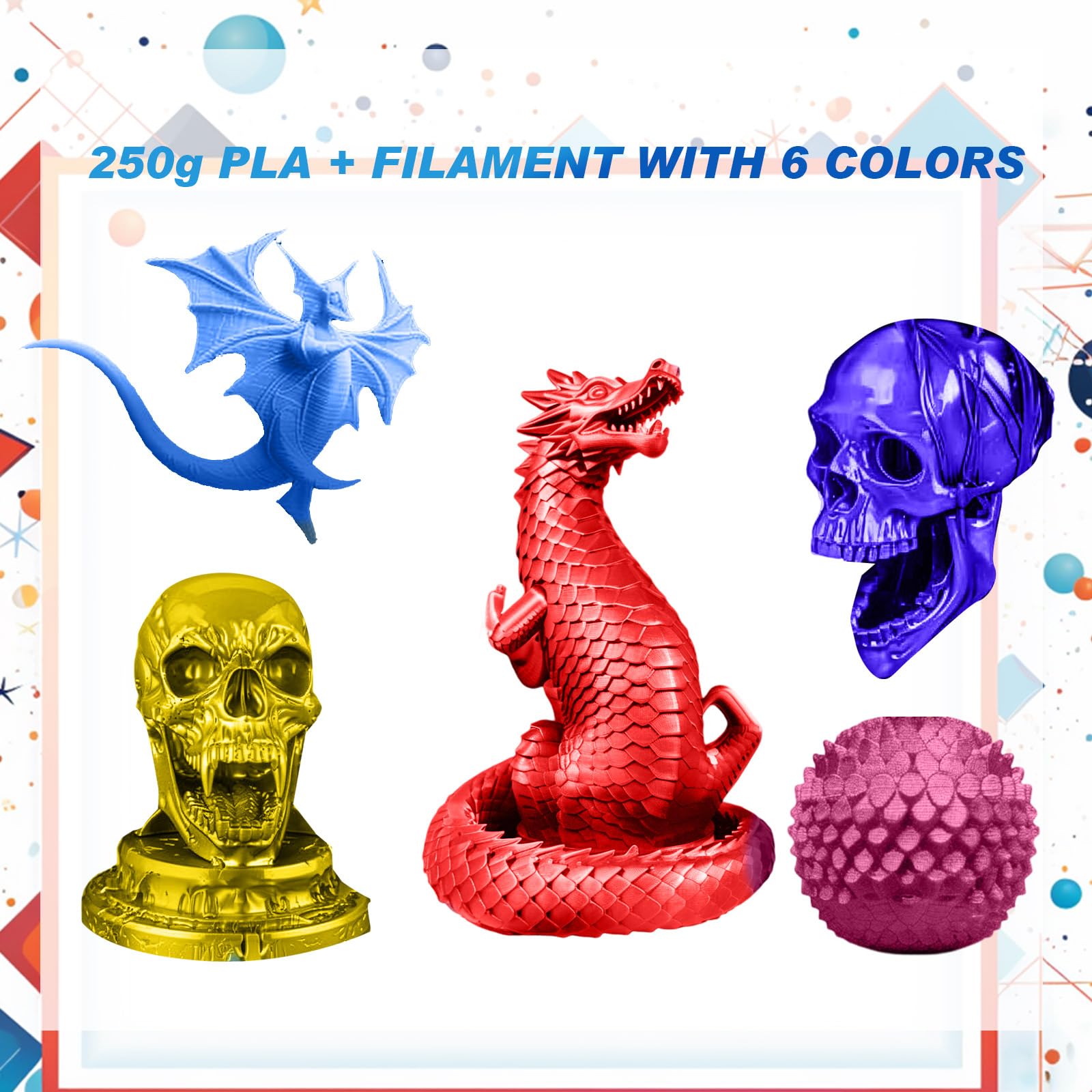 Foto 6 pulgar | Filamento Para Impresora 3d Pangda 1.75 Mm Pla Multicolor  2 Kg - Venta Internacional.