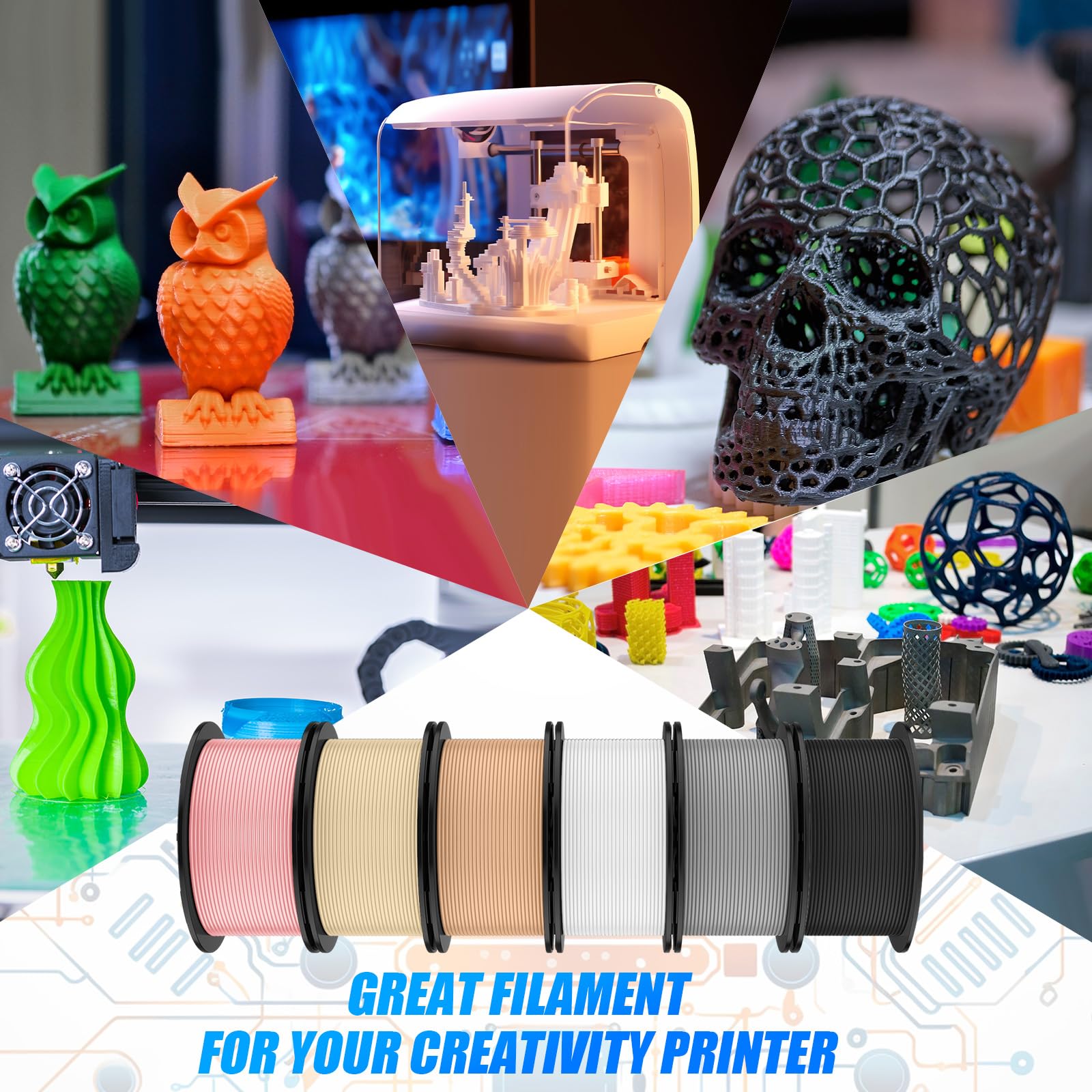 Foto 6 | Filamento Pangda Multicolor Pla Para Impresora 3d  1 75 Mm Y 1 5 Kg - Venta Internacional.
