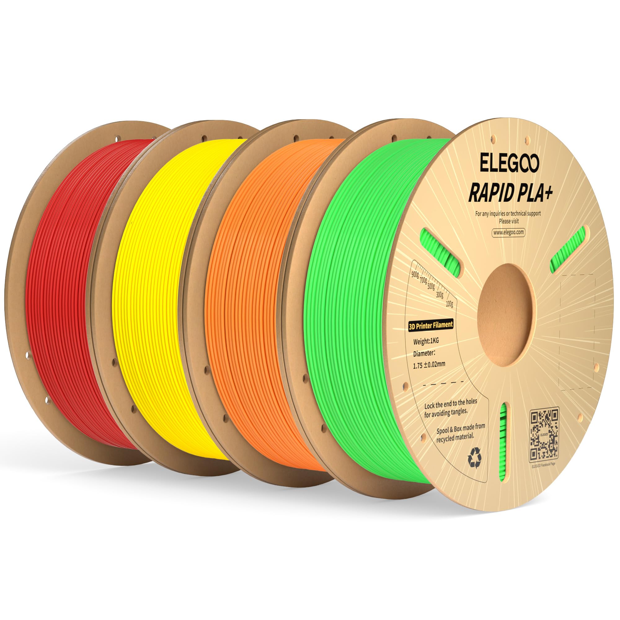 Foto 2 pulgar | Paquete De Filamento Para Impresora 3d Elegoo Rapid Pla Plus De 1 75 Mm Y 4 Kg - Venta Internacional.