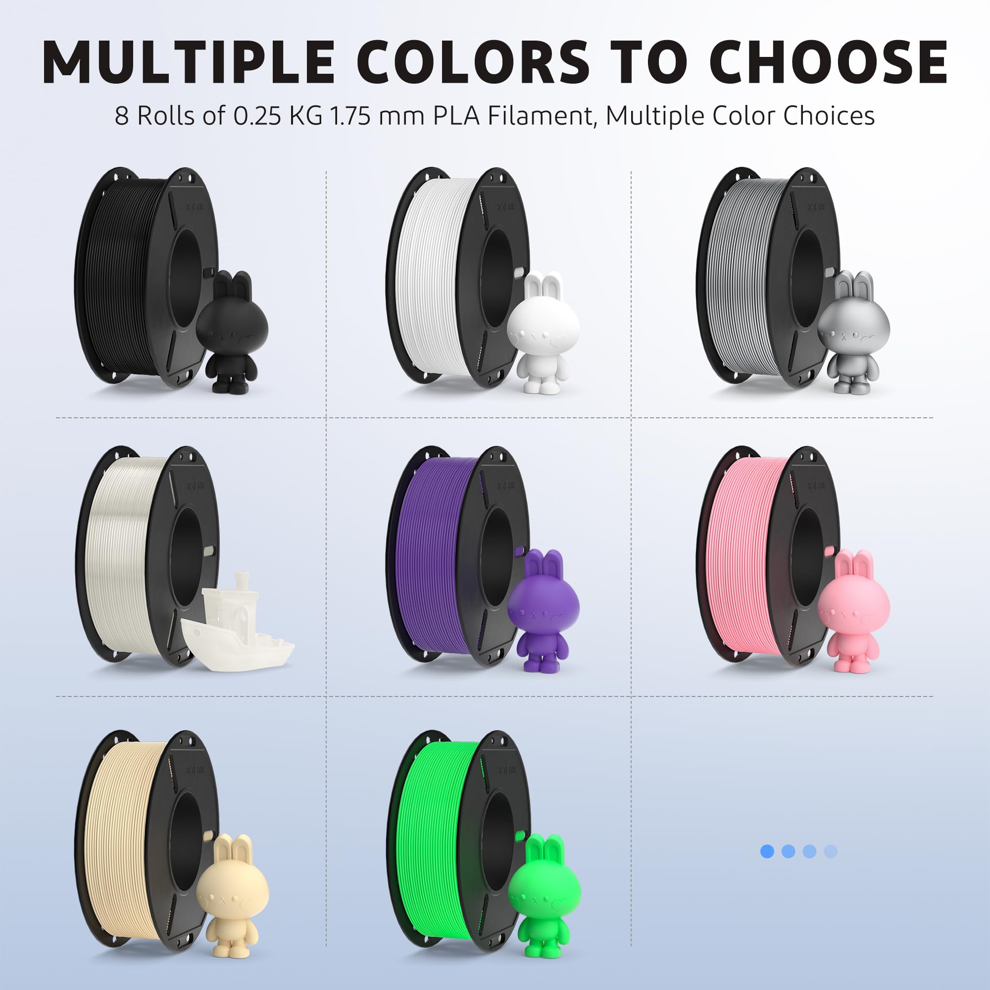 Foto 3 pulgar | Filamento Para Impresora 3d Elegoo Pla Plus De 1 75 Mm  250 G  8 Colores - Venta Internacional.