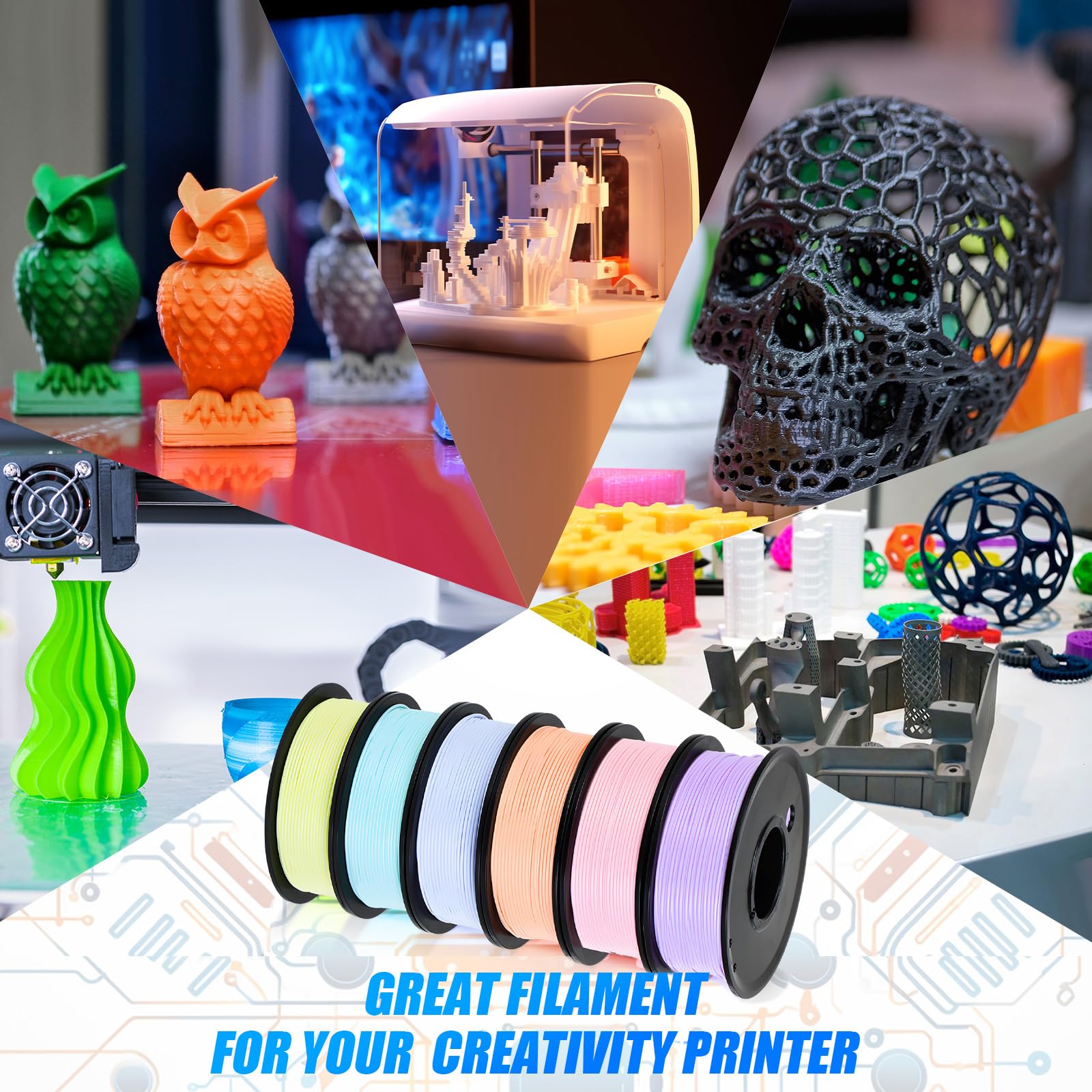 Foto 4 | Filamento Para Impresora 3d Pangda Pla  1 75 Mm  Multicolor  6 Kg - Venta Internacional.