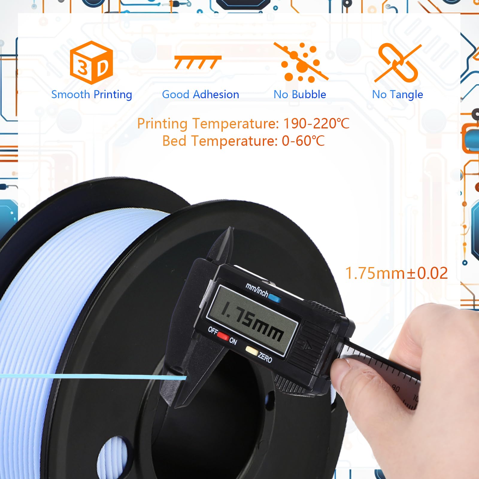 Foto 5 | Filamento Para Impresora 3d Pangda Pla  1 75 Mm  Multicolor  6 Kg - Venta Internacional.