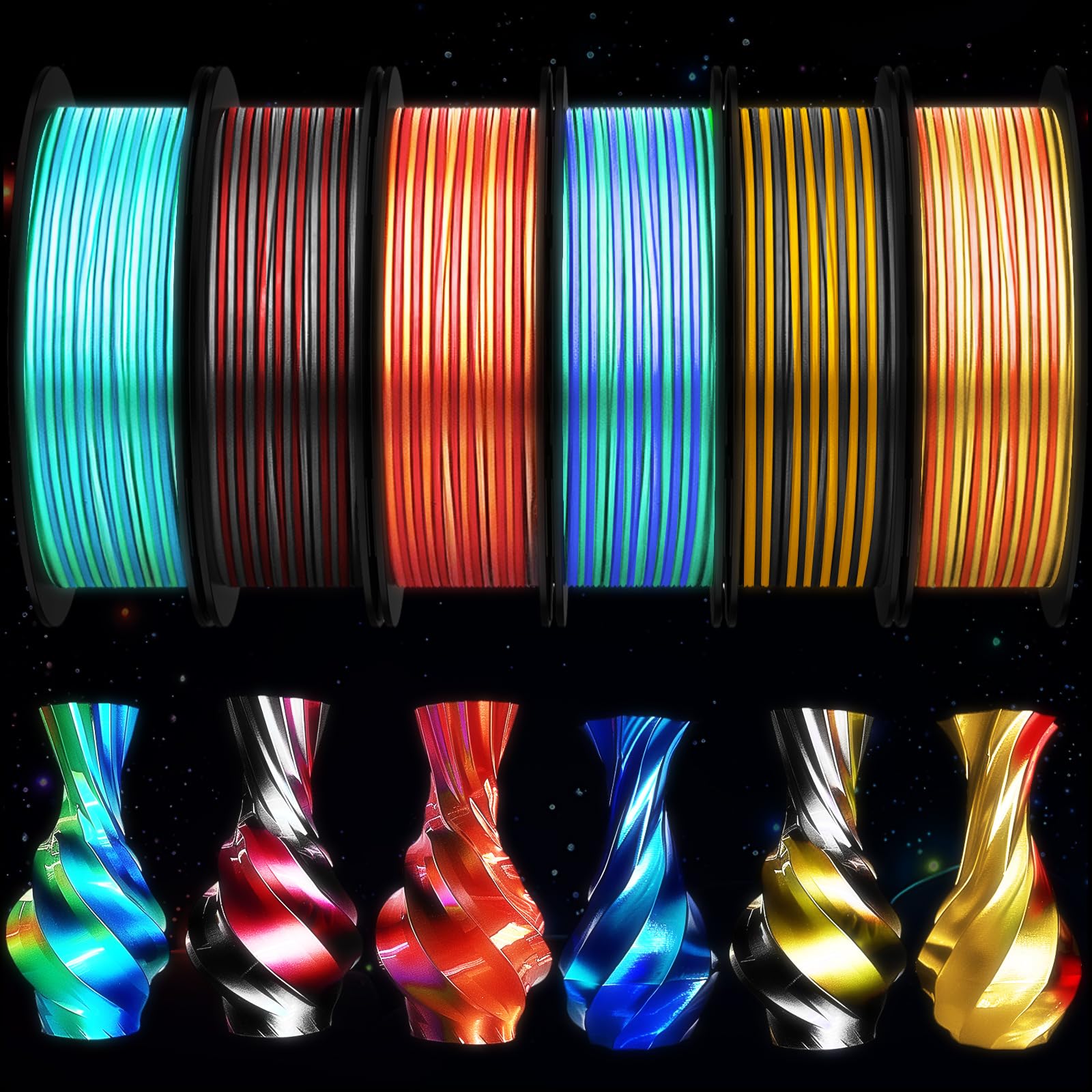 Foto 1 | Filamento Pangda Multicolor Pla Para Impresora 3d  1 75 Mm Y 1 5 Kg - Venta Internacional.