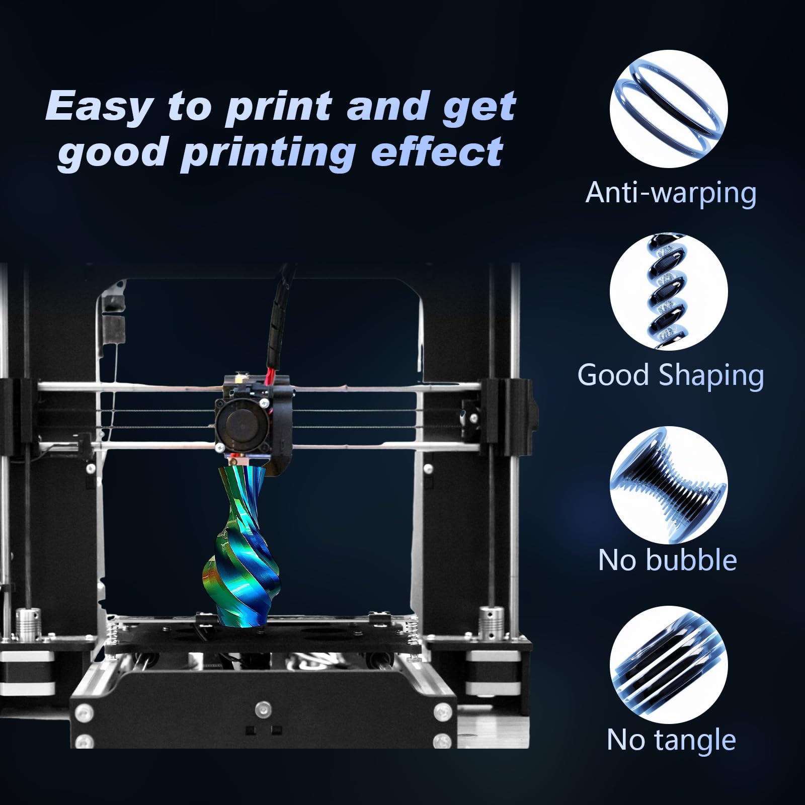 Foto 3 | Filamento Pangda Multicolor Pla Para Impresora 3d  1 75 Mm Y 1 5 Kg - Venta Internacional.