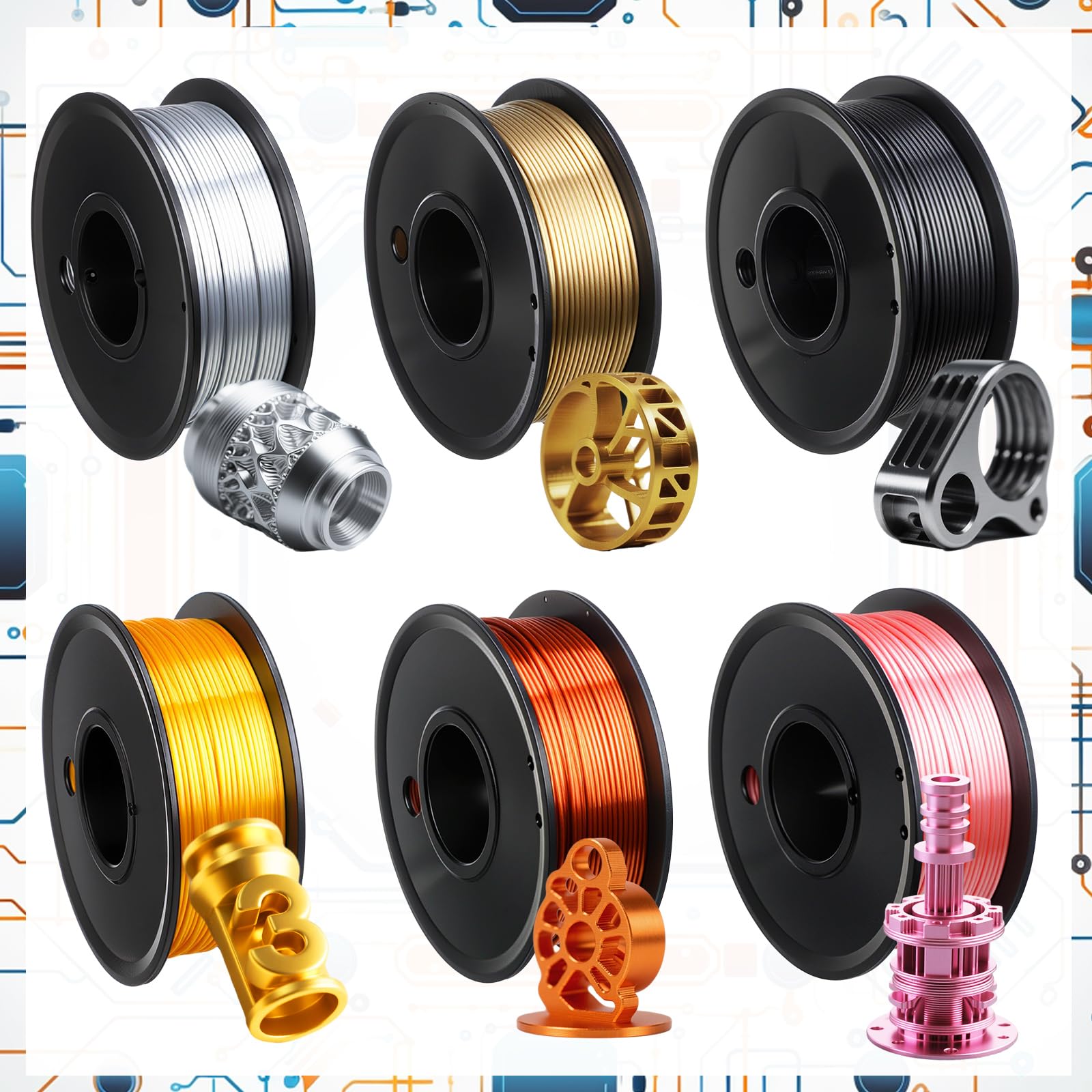 Foto 5 pulgar | Filamento Para Impresora 3d Pangda 1.75 Mm Pla Multicolor 1.5 Kg - Venta Internacional.