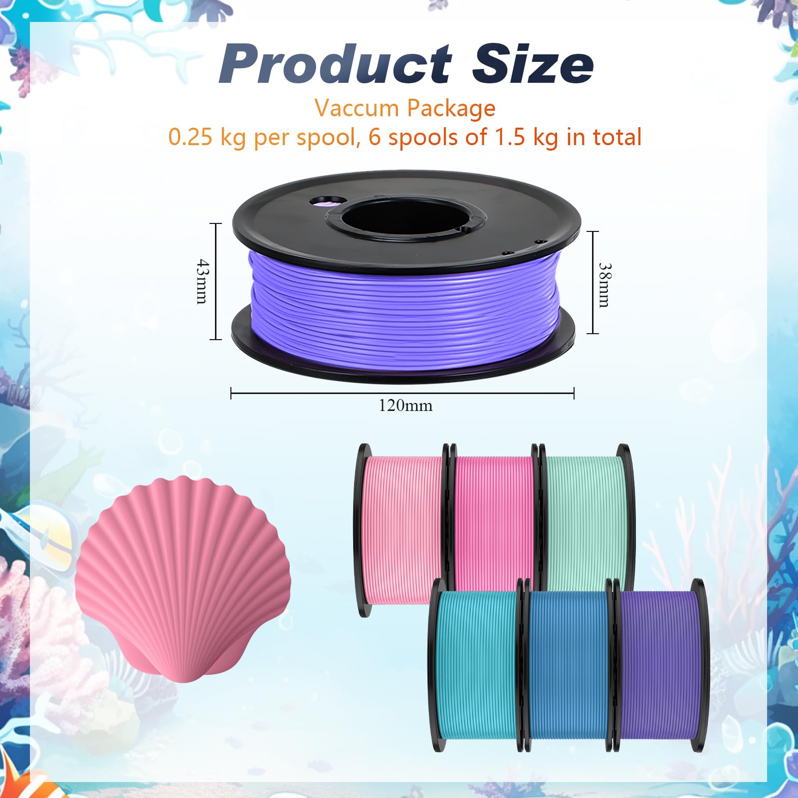 Foto 4 pulgar | Filamento Para Impresora 3d Pangda 1.75 Mm Pla Multicolor 1.5 Kg - Venta Internacional.