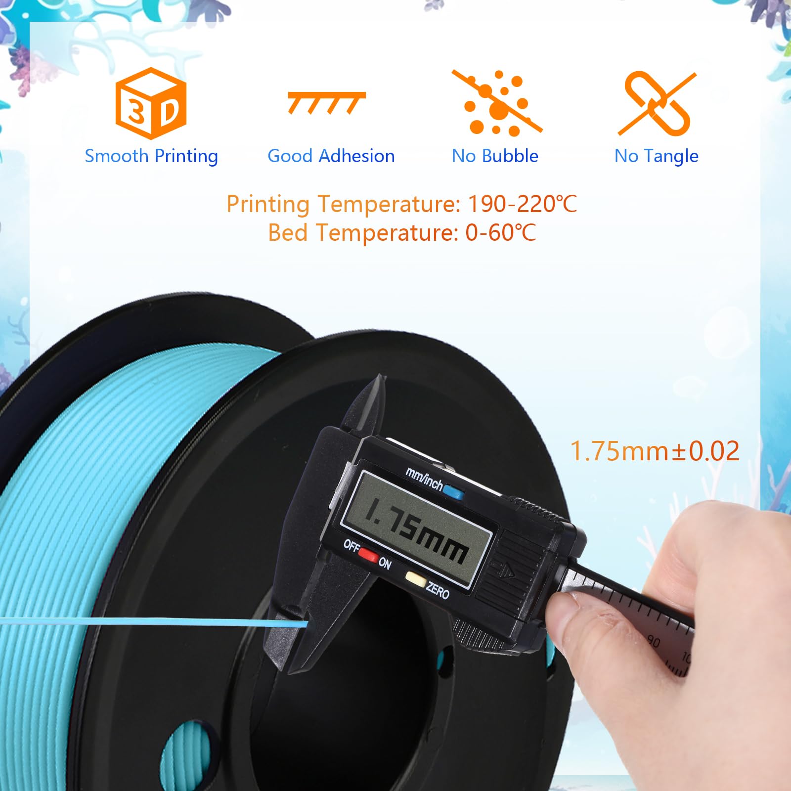 Foto 4 | Filamento Para Impresora 3d Pangda 1.75 Mm Pla Multicolor 1.5 Kg - Venta Internacional.