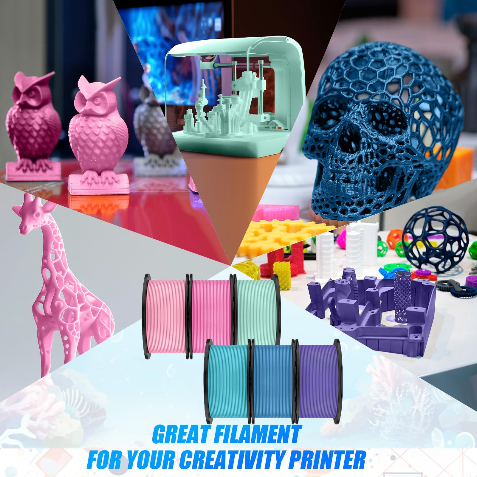 Foto 7 pulgar | Filamento Para Impresora 3d Pangda 1.75 Mm Pla Multicolor 1.5 Kg - Venta Internacional.