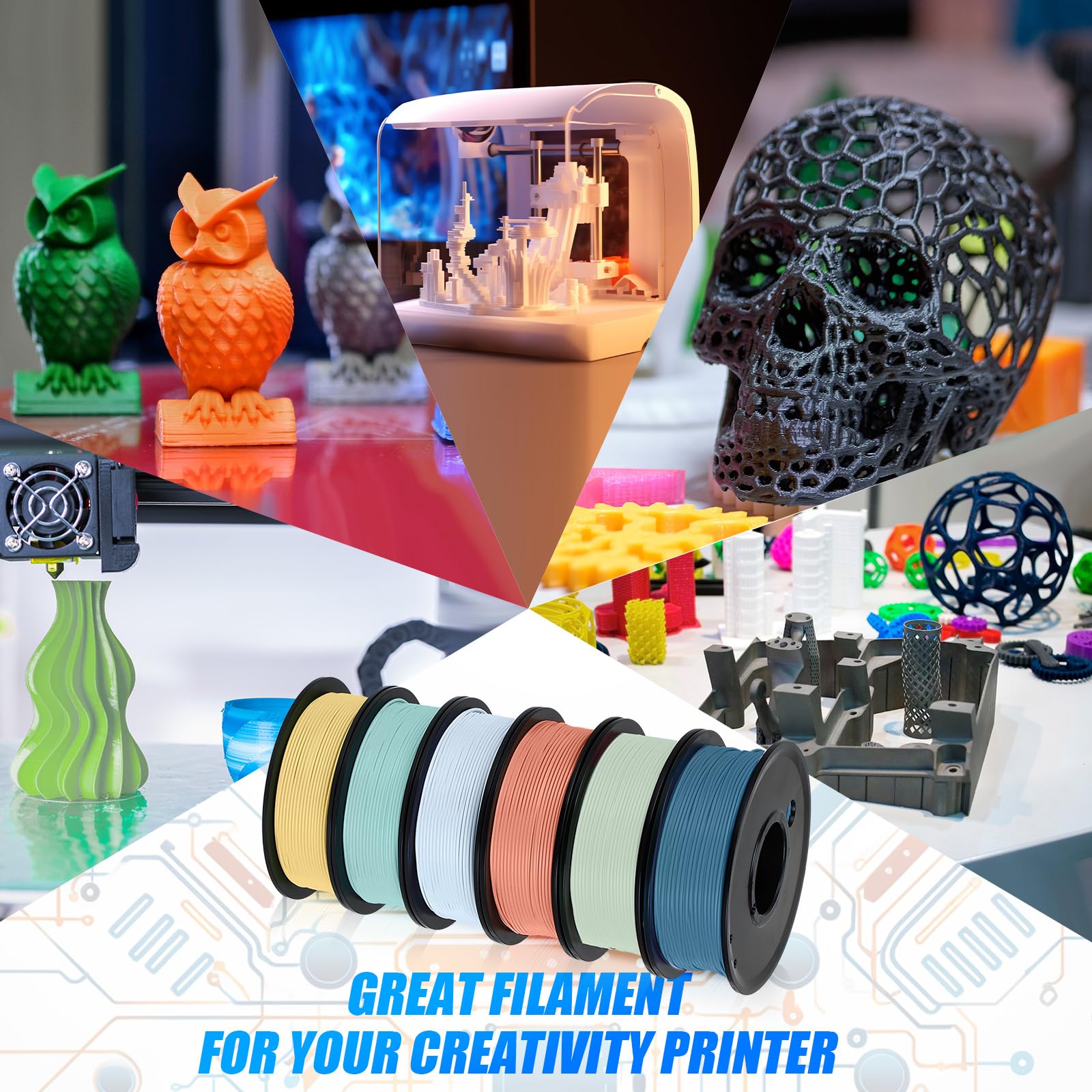 Foto 8 pulgar | Filamento Pangda Multicolor Pla Para Impresora 3d  1 75 Mm Y 1 5 Kg - Venta Internacional.