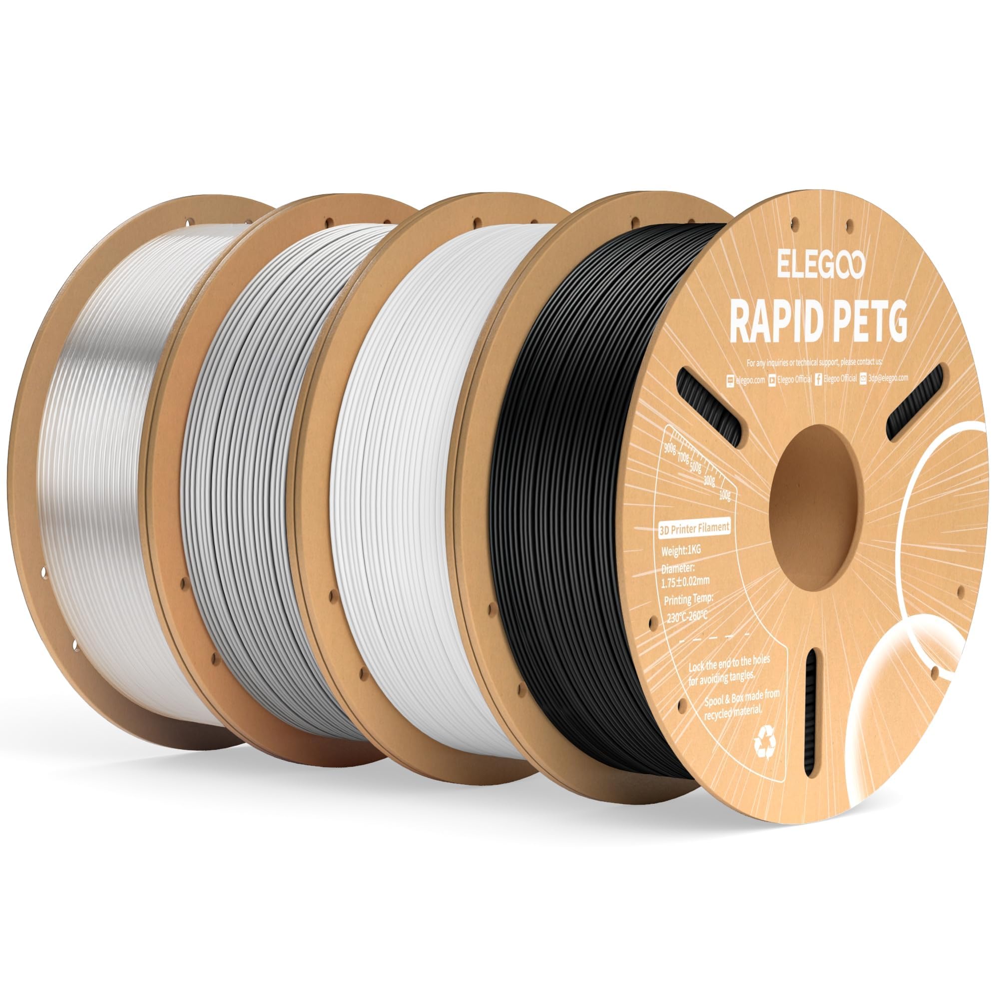 Foto 2 pulgar | Paquete De Filamento Para Impresora 3d Elegoo Rapid Petg De 1 75 Mm Y 4 Kg - Venta Internacional.